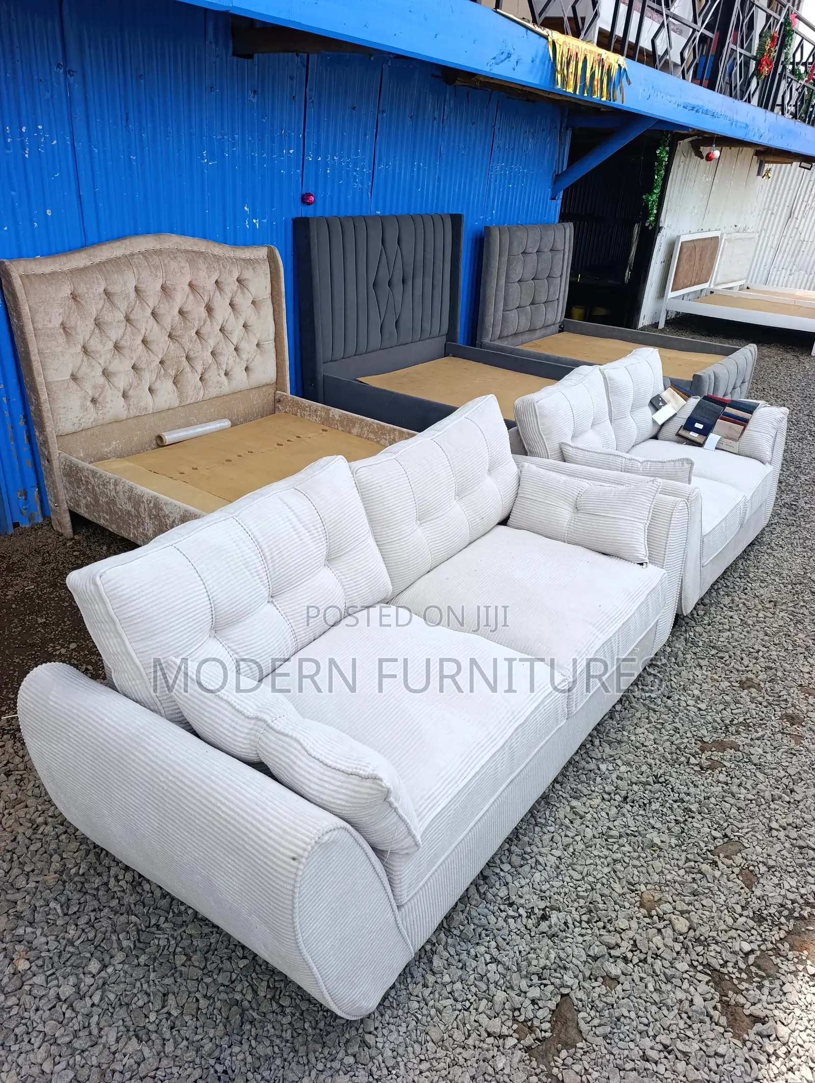 Modern Cream White 5 Seater Sofa/ 5 Seater Sofa