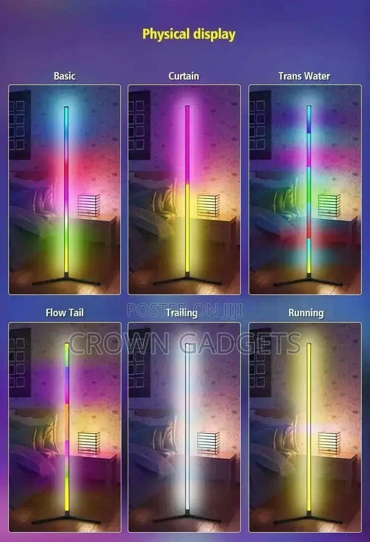 Color Changing Rgb Corner Lamp Ambient Floor Light Led