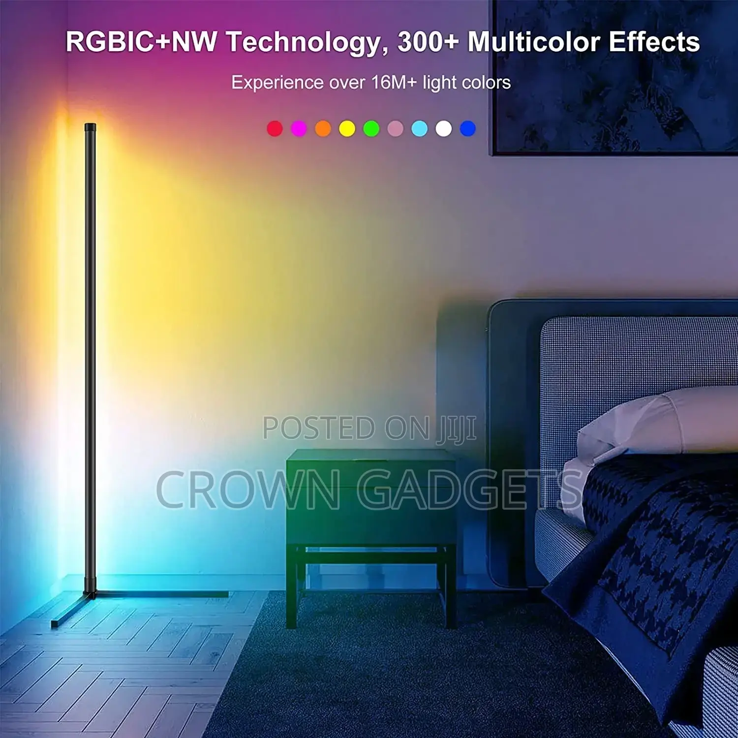 Color Changing Rgb Corner Lamp Ambient Floor Light Led