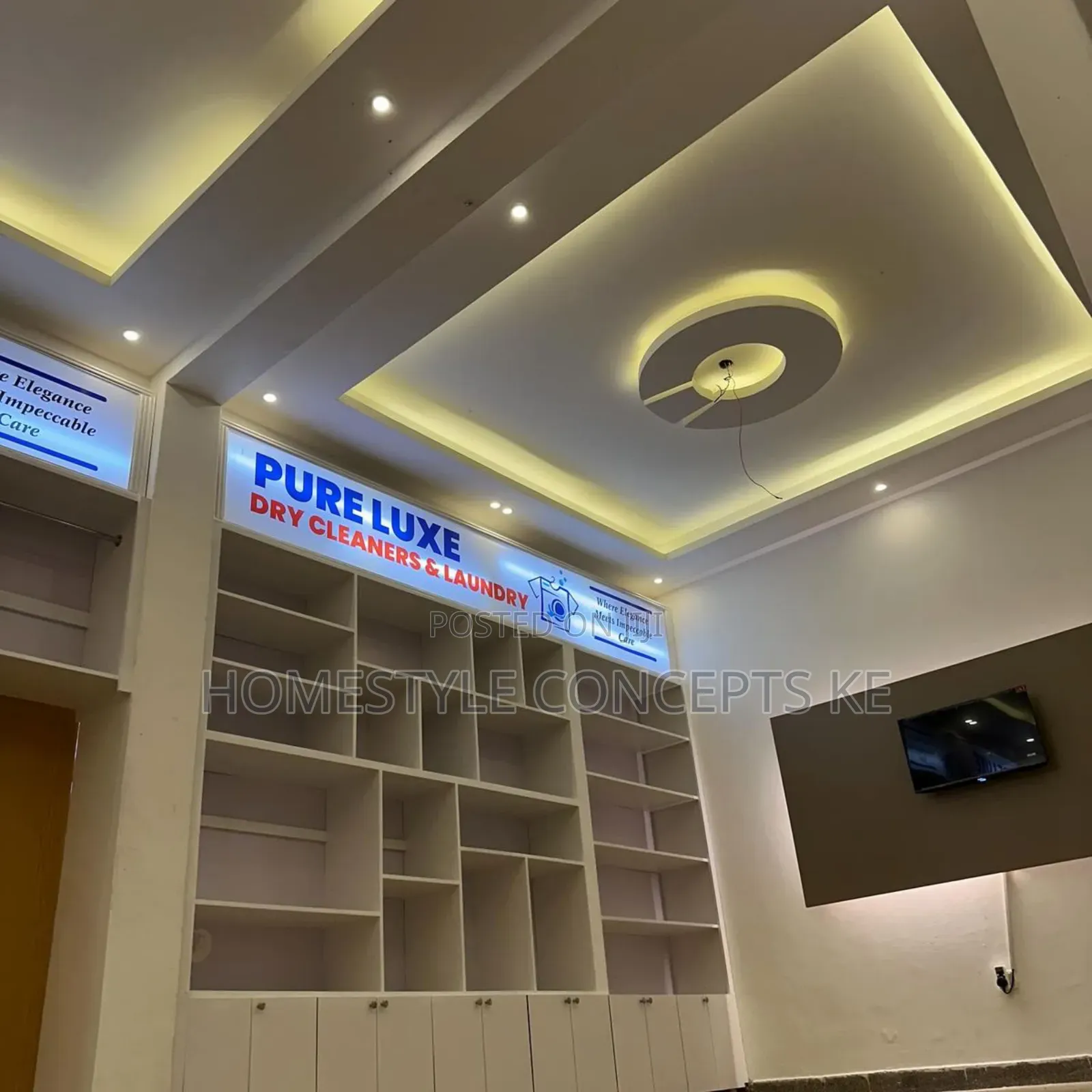 Modern Shop Lighting Shelves Shelf Fitting Renovation Interior Design