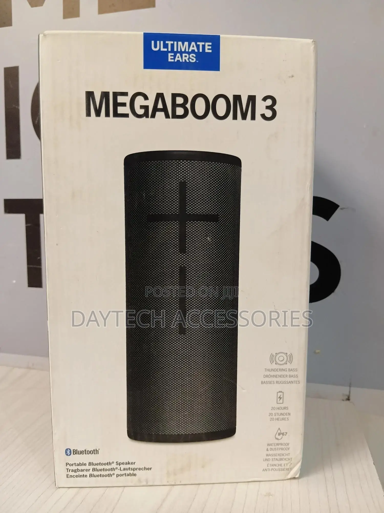Logitech Ultimate Ears Boom 3 Portable Bluetooth Speaker – 15-Hr