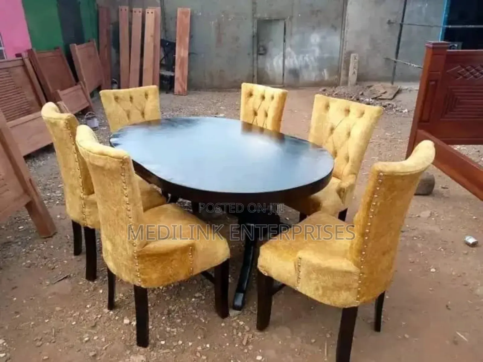 6-Seater Pre Epoxy Dinning Table Set