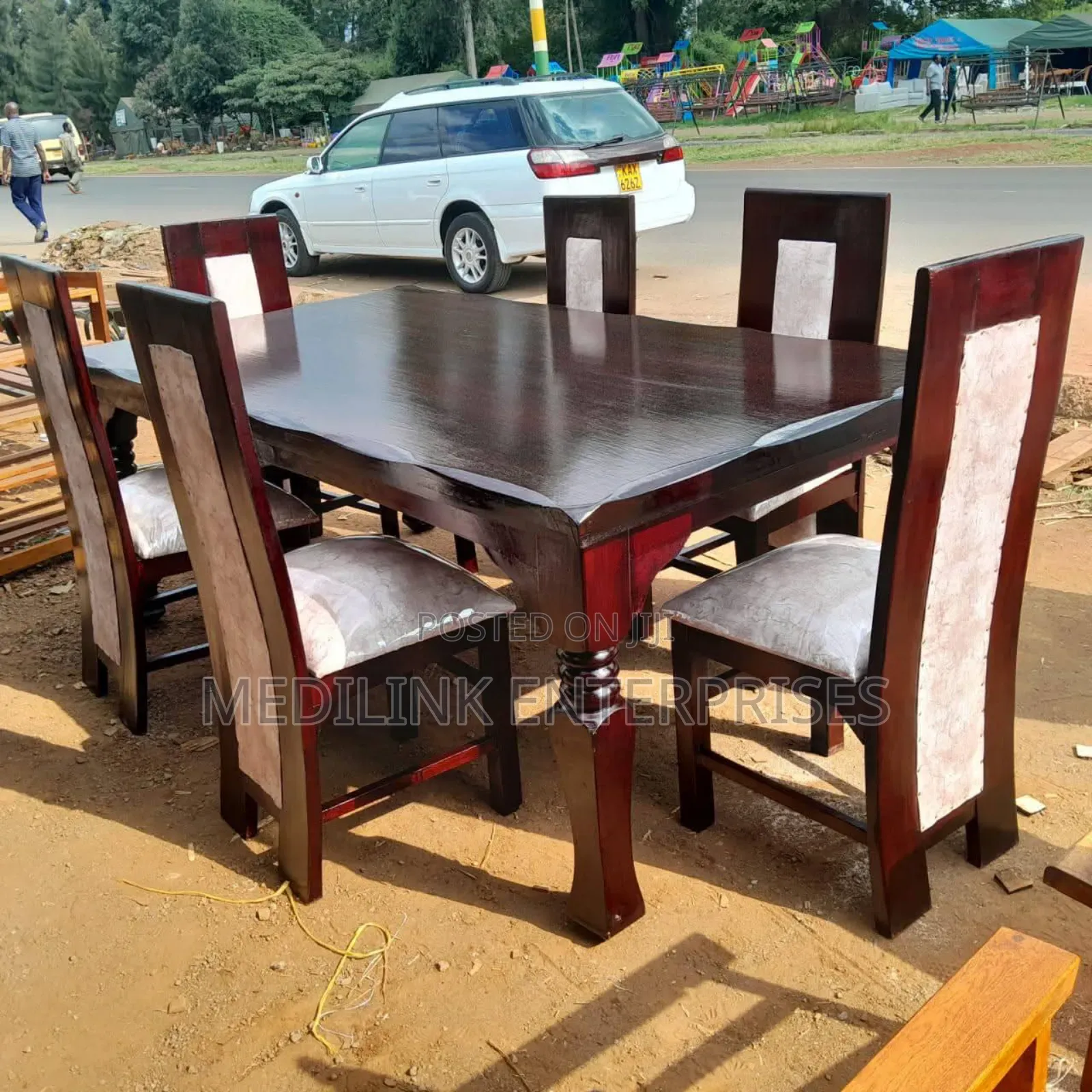 6-Seater Pre Epoxy Dinning Table Set