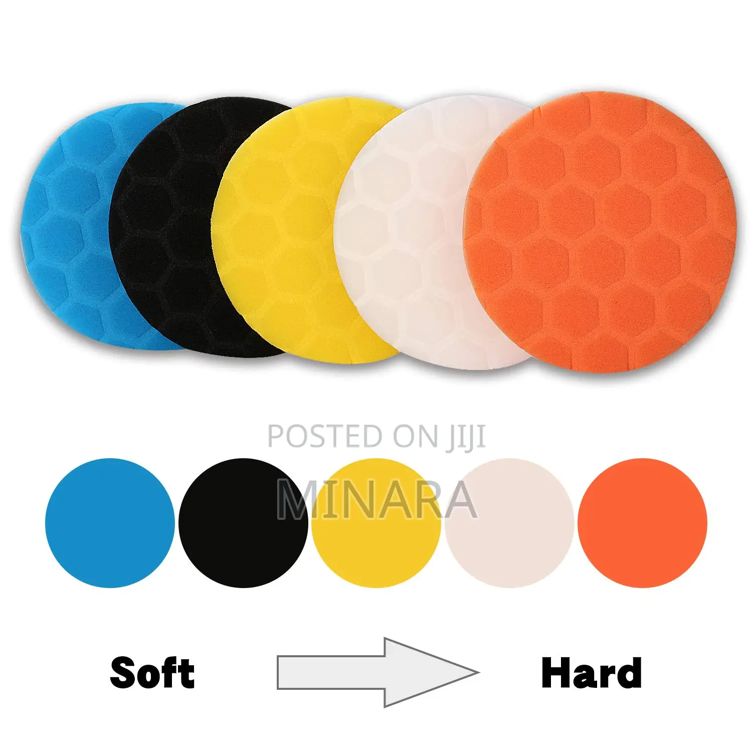 7 Pcs, 6” Inch / 150mm Polishing Foam Pads, Car Buffing, Waxing