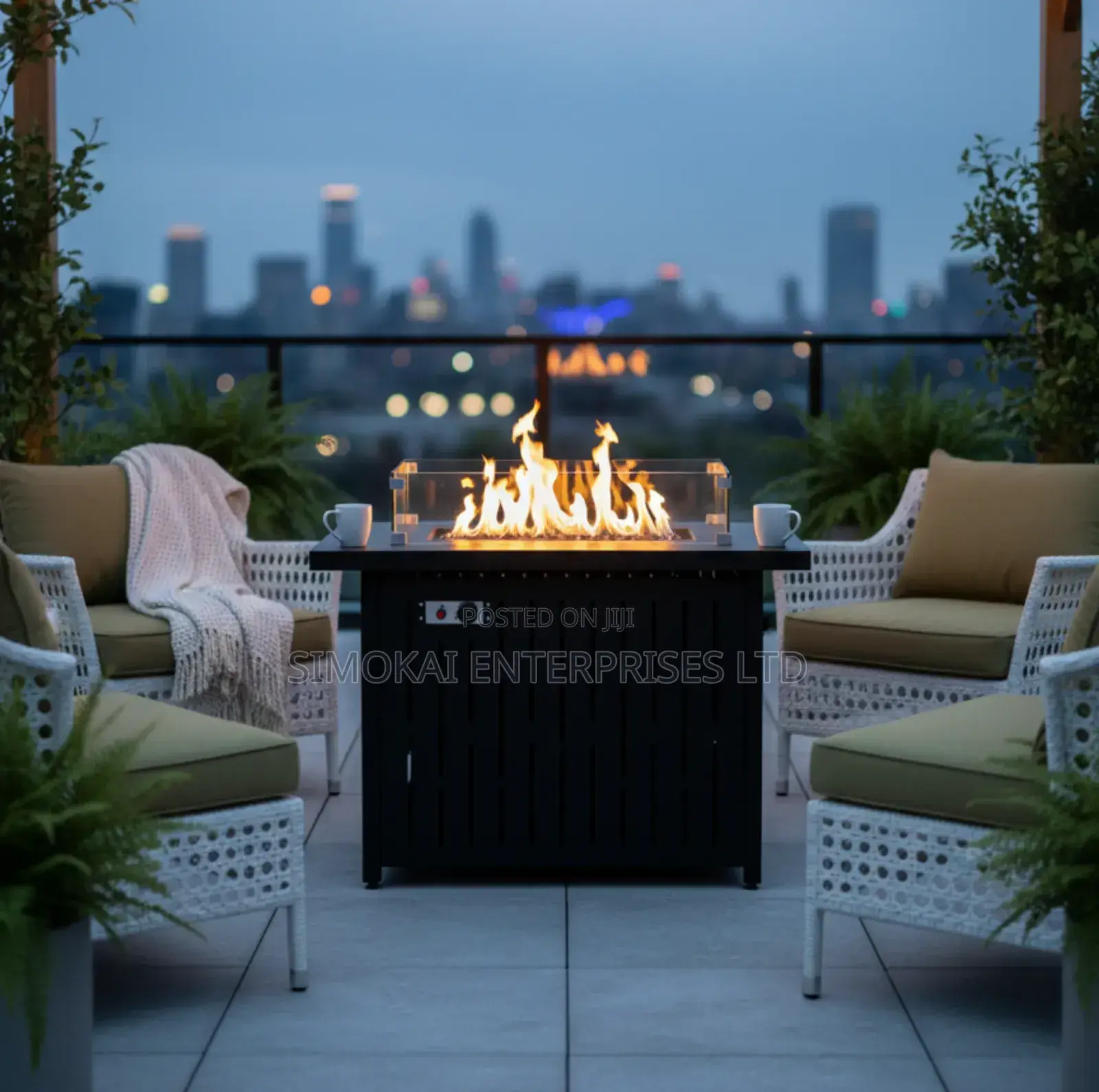 Gazebo Gas Fire Pit Patio Heaters With Glass Table