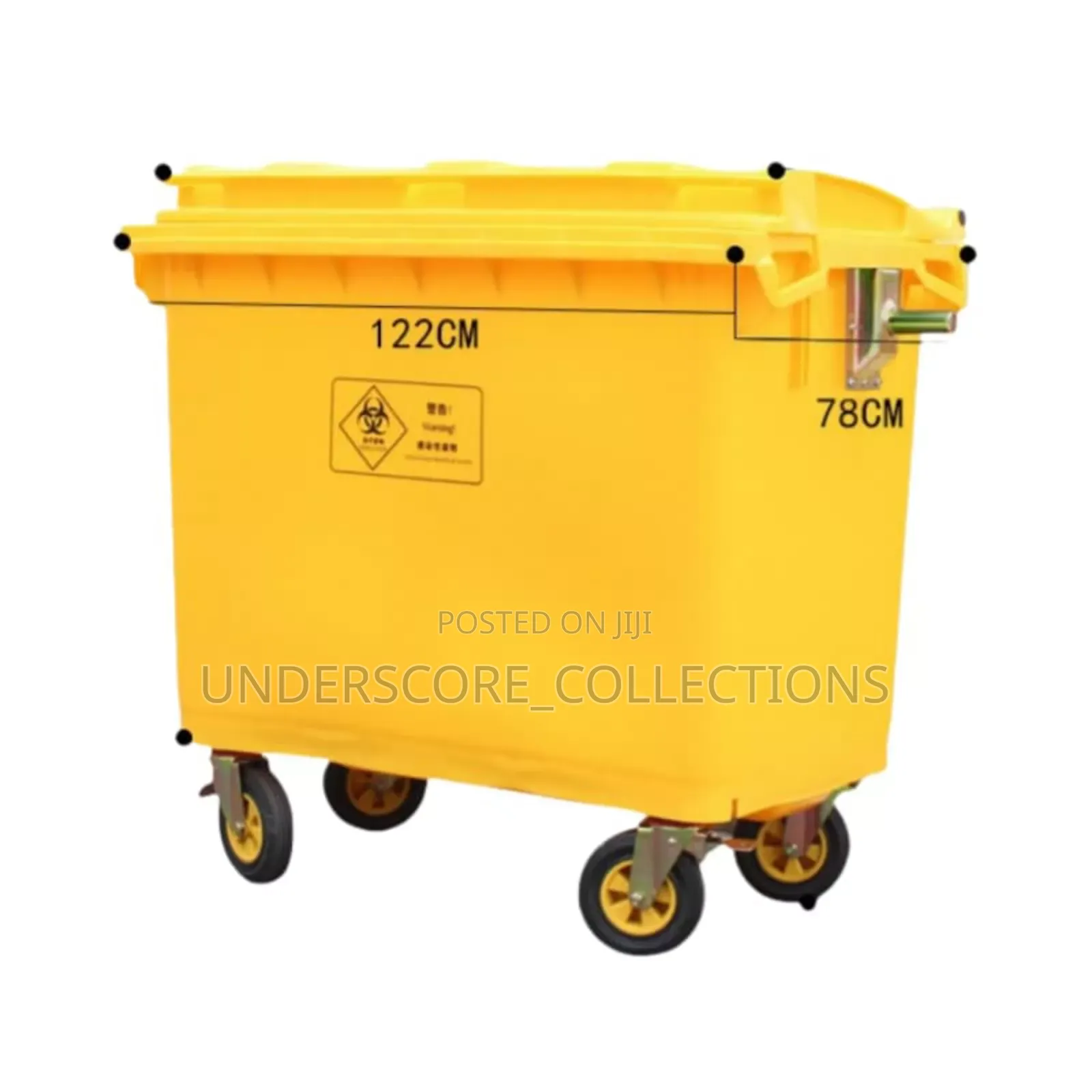 *660 LTRS Big Wheelie Yellow Dustbin