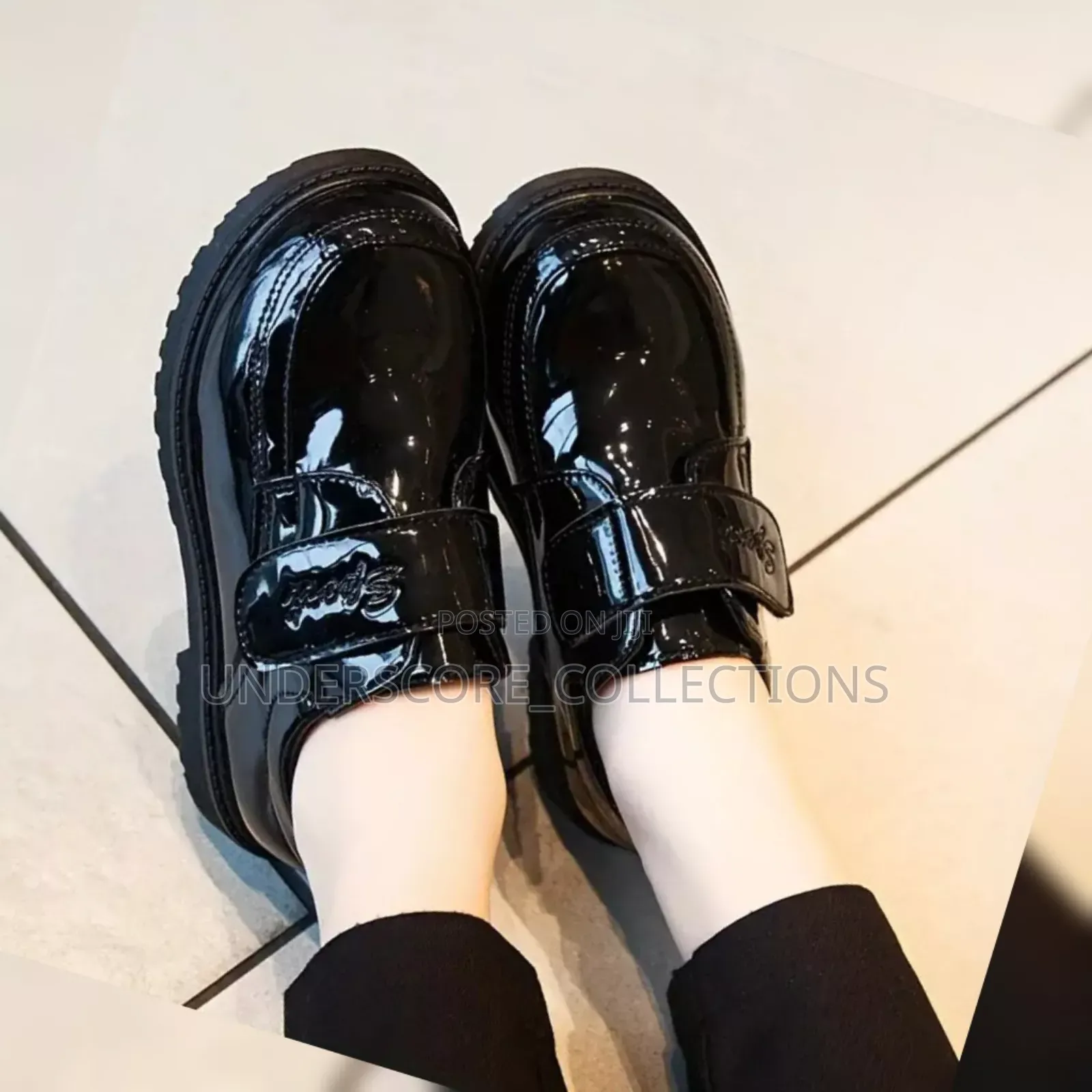 Trendy Unisex Black Oxford Leather School Shoes
