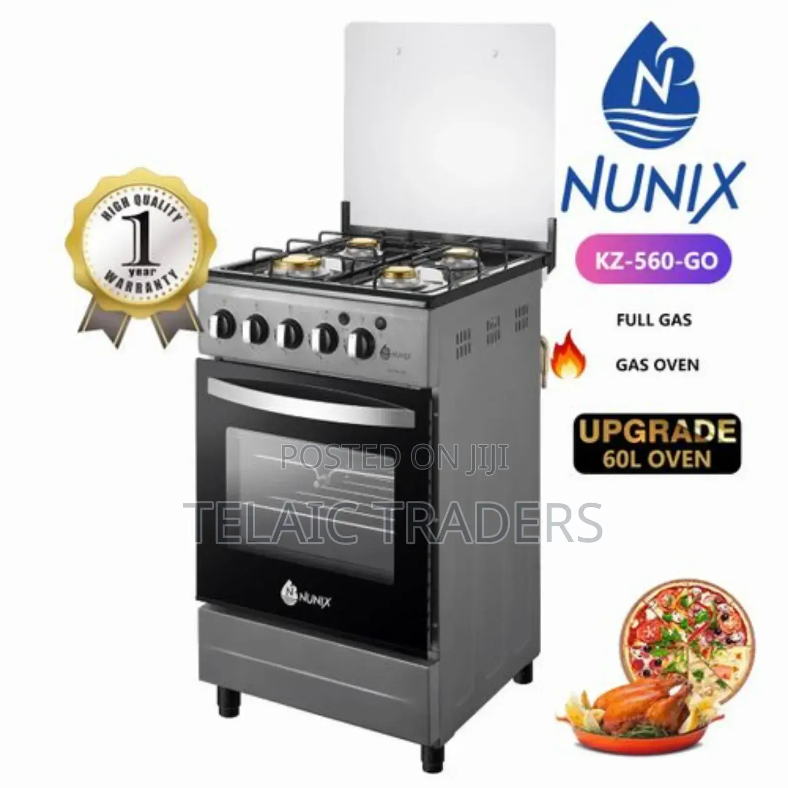 Nunix Cooker Full Gas. Gas Oven.