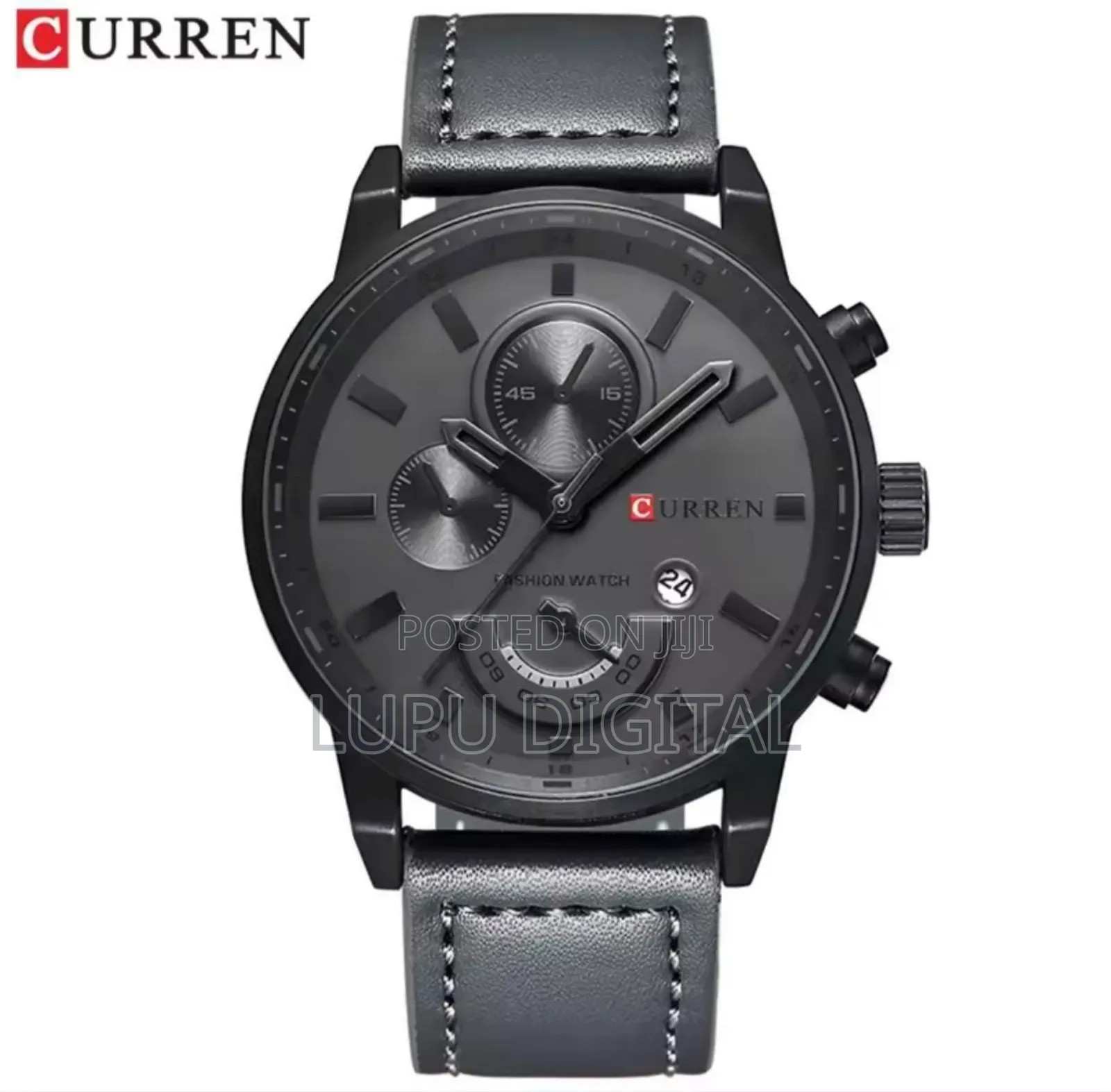 Curren Gents #8217 
Date Display 
Leather Strap