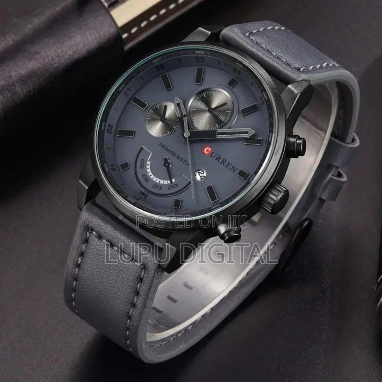 Curren Gents #8217 
Date Display 
Leather Strap