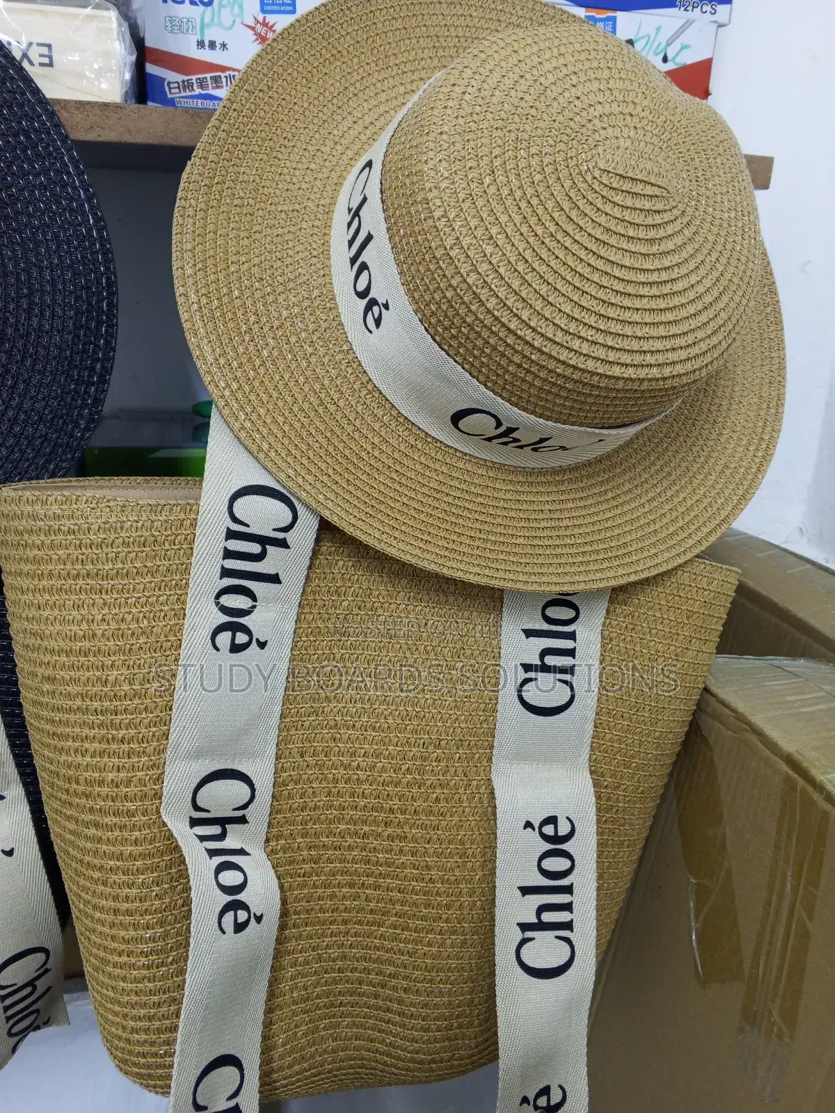 Spacious Woven Chloe Bag and Hat