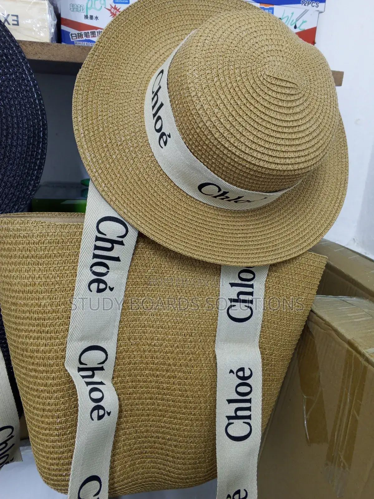 Spacious Woven Chloe Bag and Hat