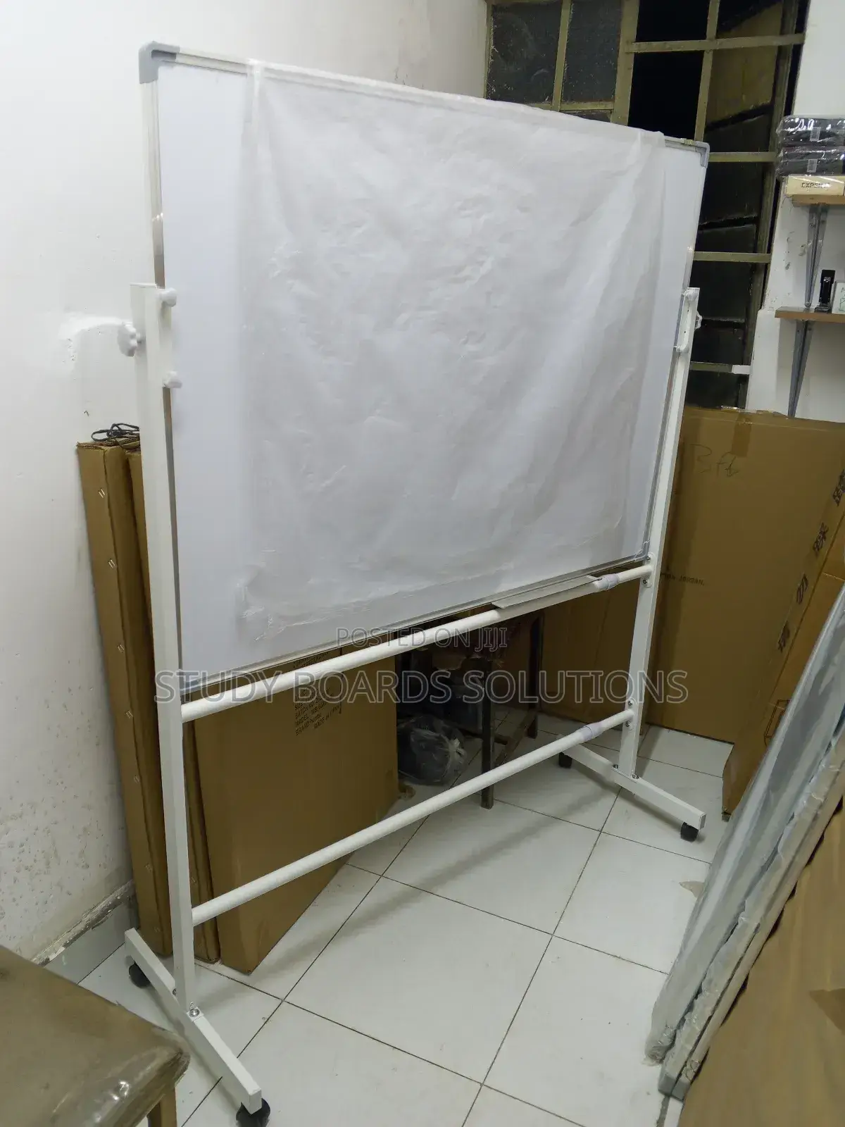 Teaching Magnetic Whiteboard With Wheeled Stand 4ftx3ft (120cmcx90cm)