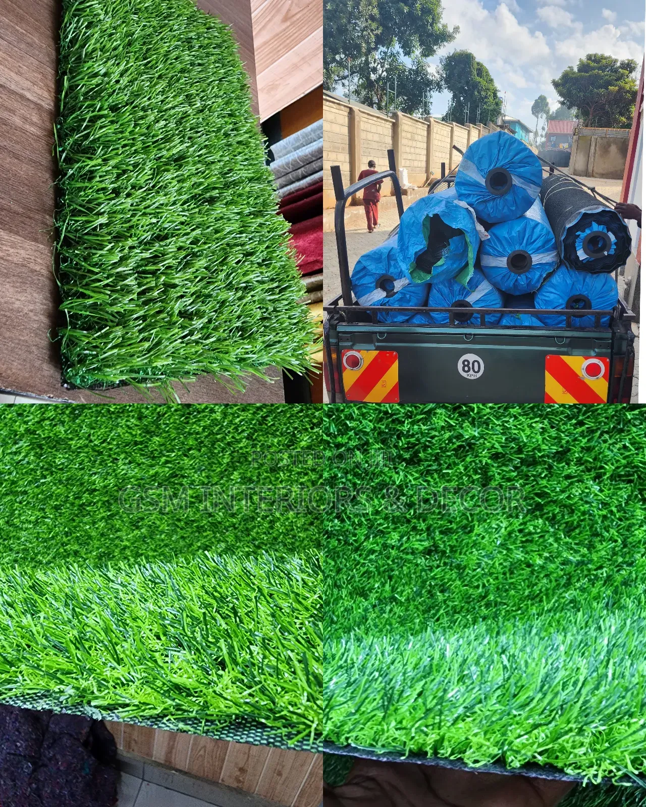 Artificial Green Grass Carpets Blue Labour