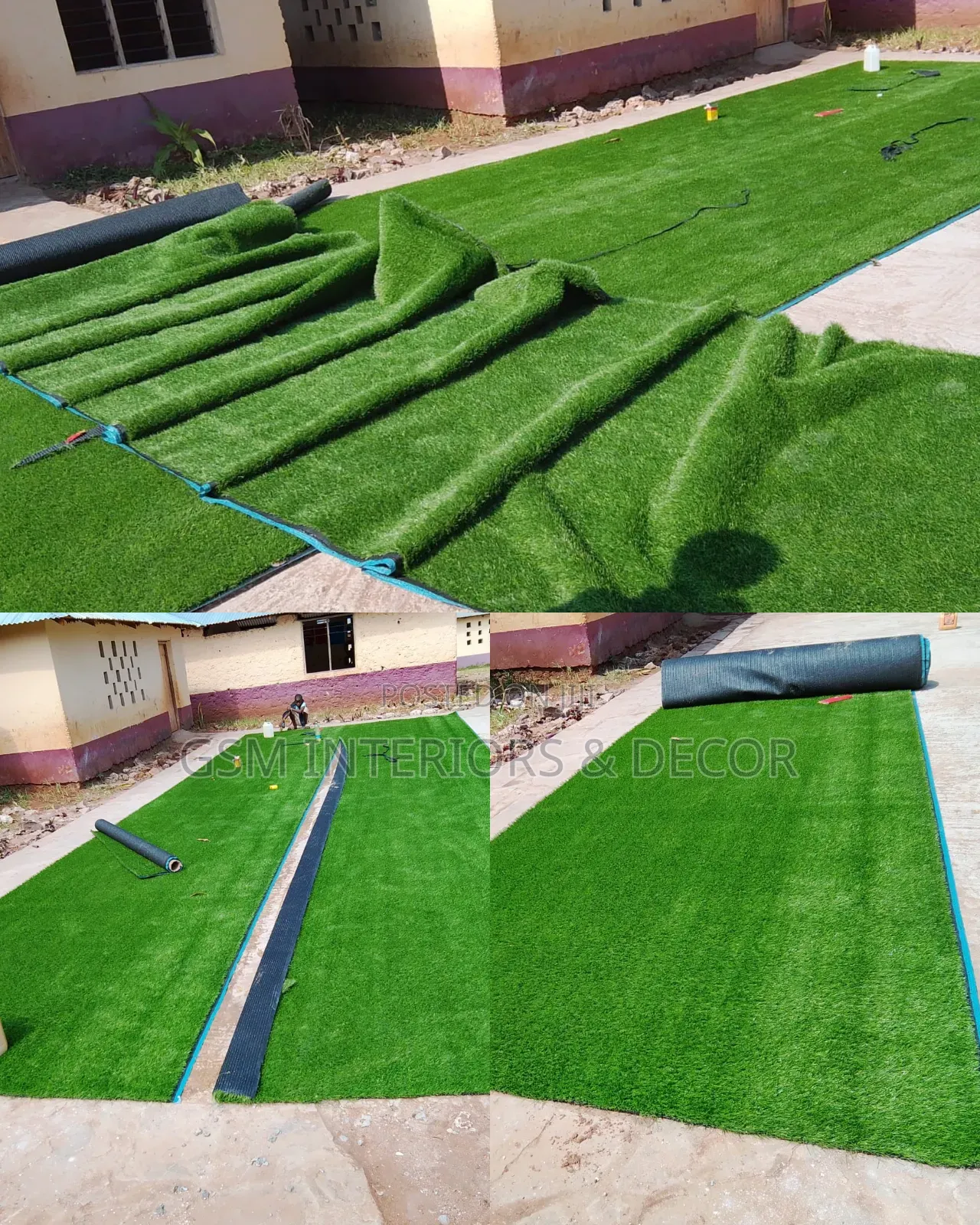 Foldable Artificial Green Grass Carpets 2mw
