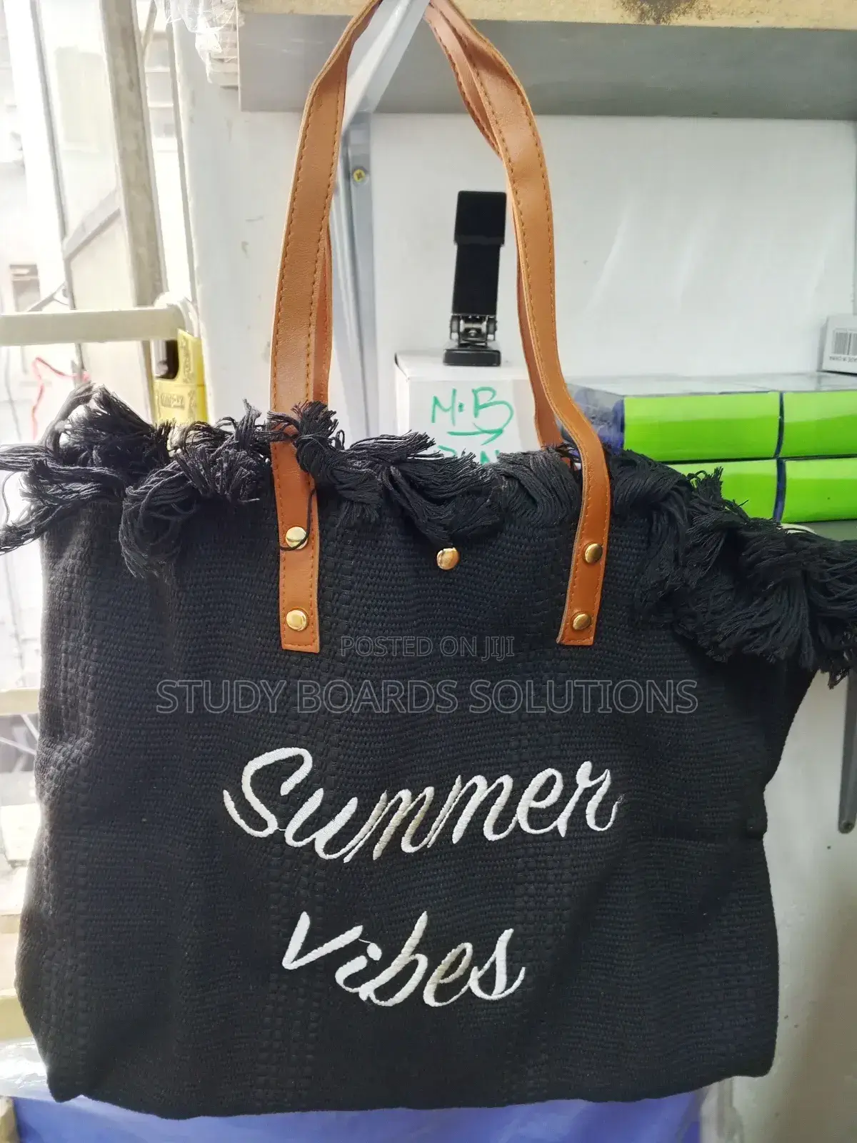 Black Summer Vibes Tote Shoulder Bag