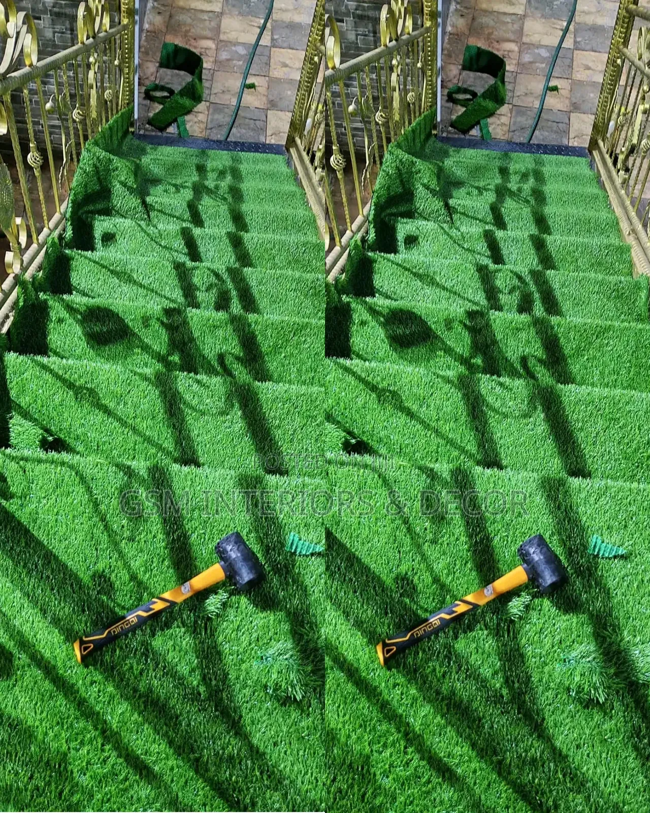 Artificial Green Grass Carpets Well Trimmediately