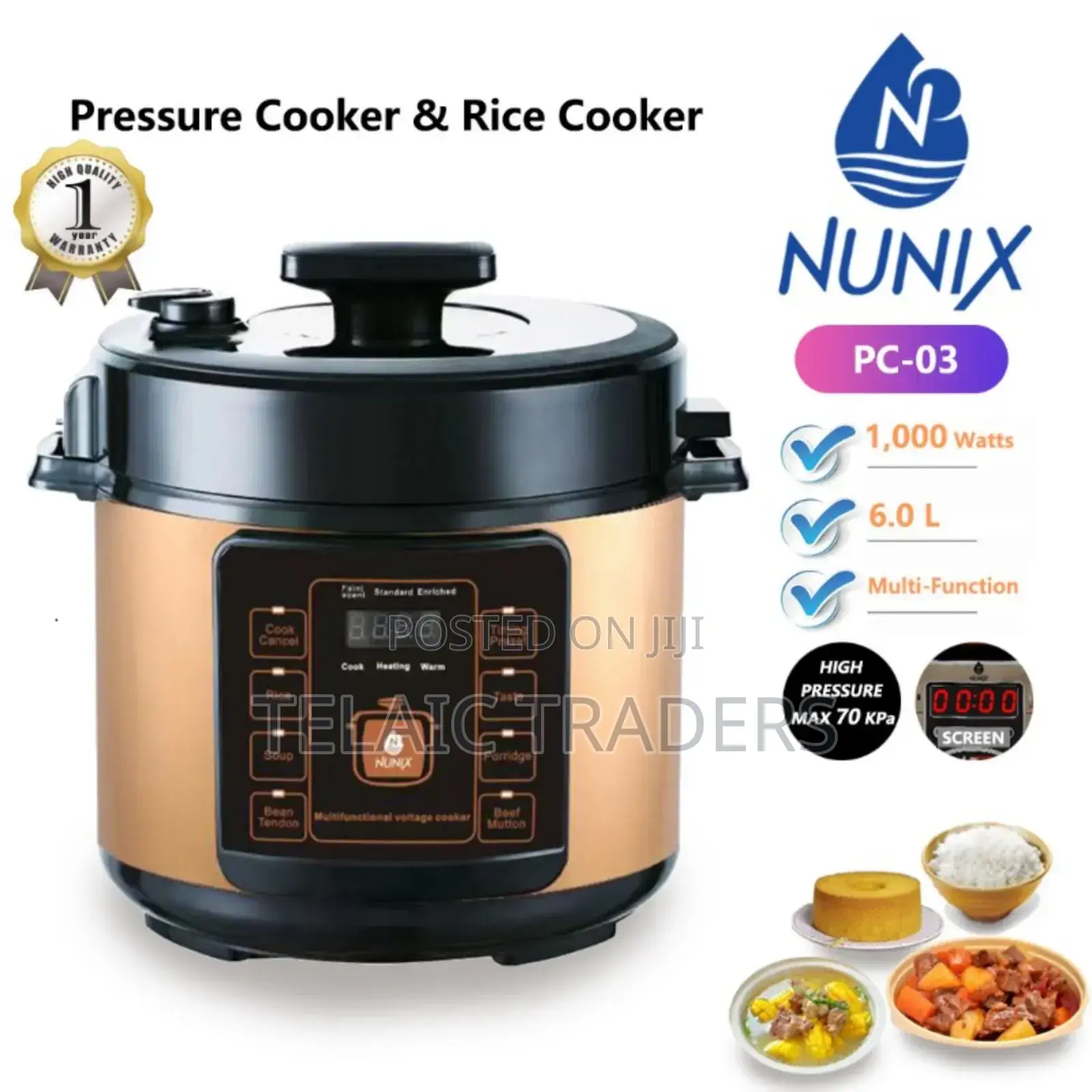 Nunix Pc-03 Electric Pressure Cooker