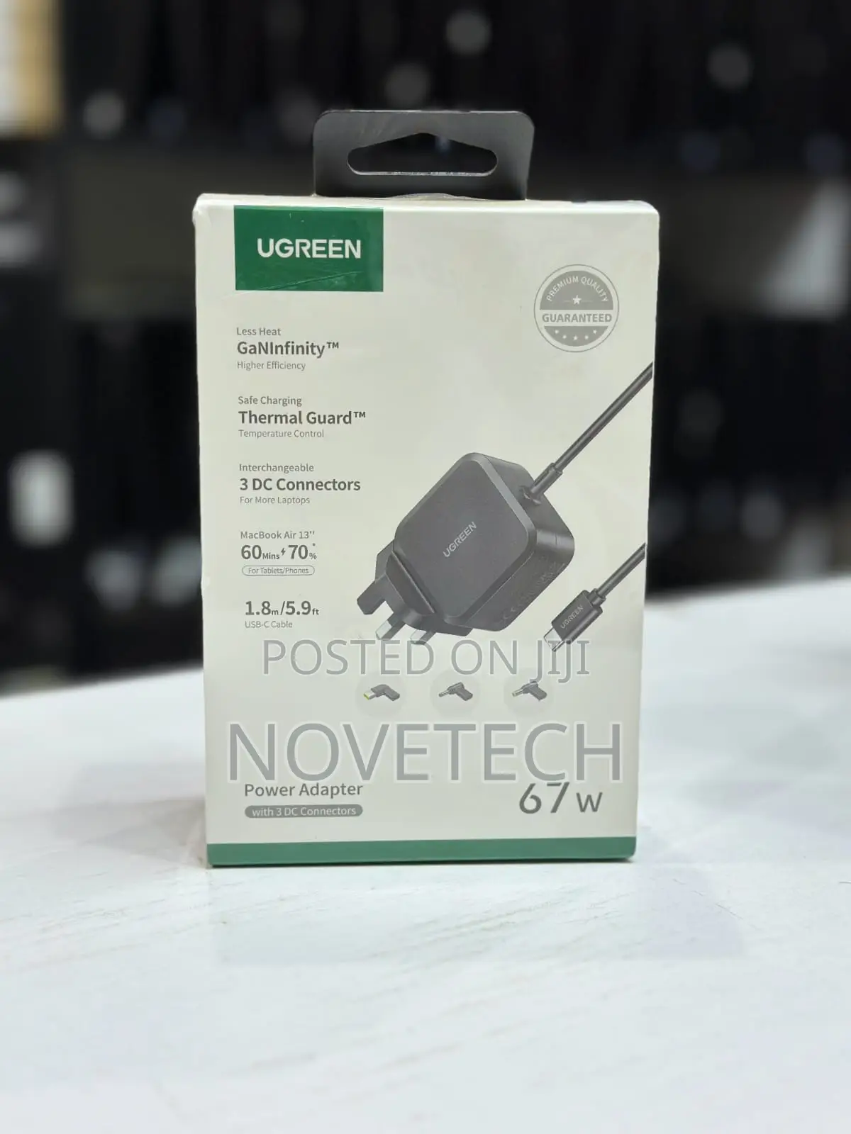 Ugreen Usb-c 67w Pd Gan Tech Power Adapter Uk+3 Dc Connectors - X377