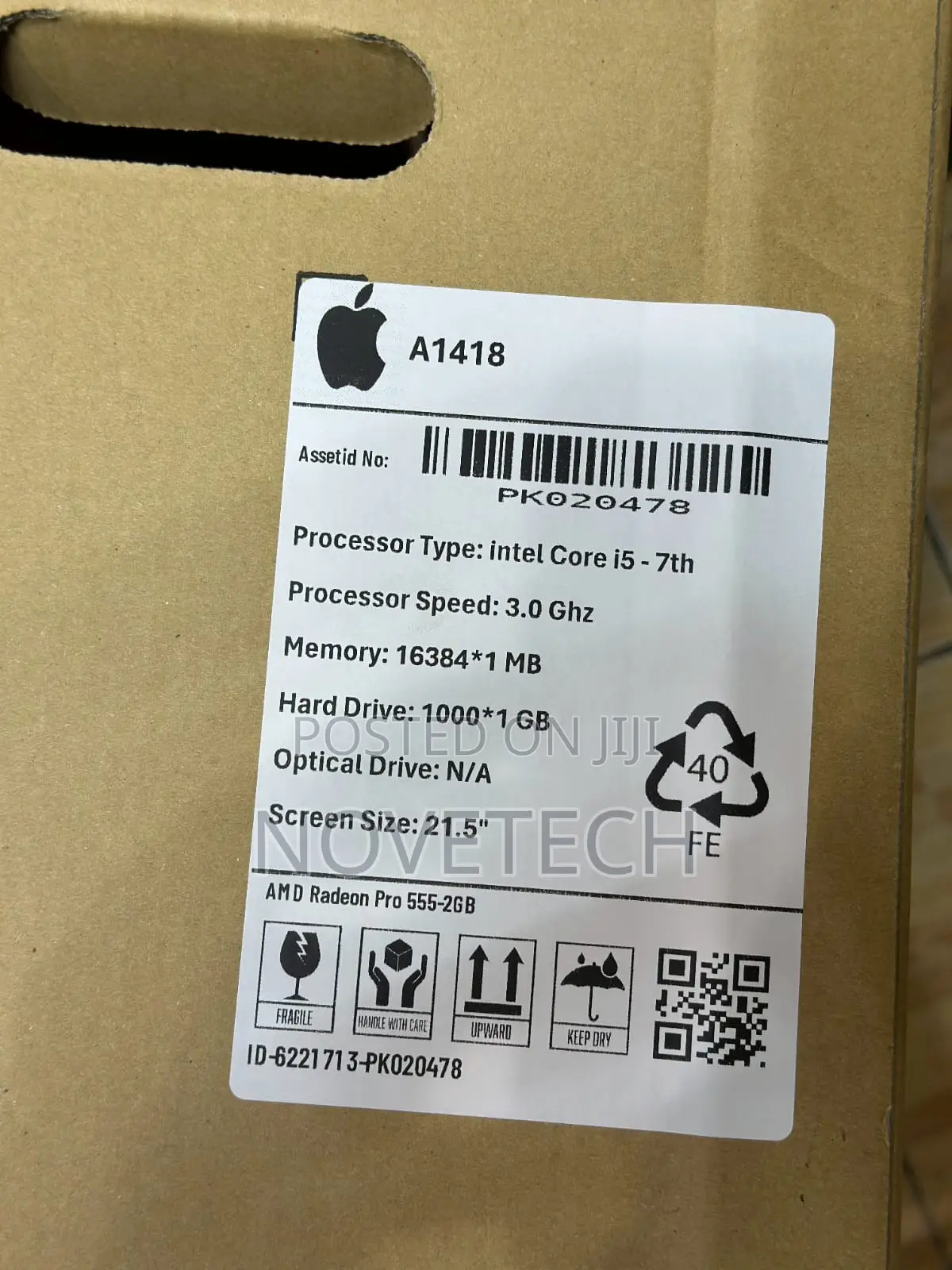 New Desktop Computer Apple iMac 16GB Intel Core i5 HDD 1T