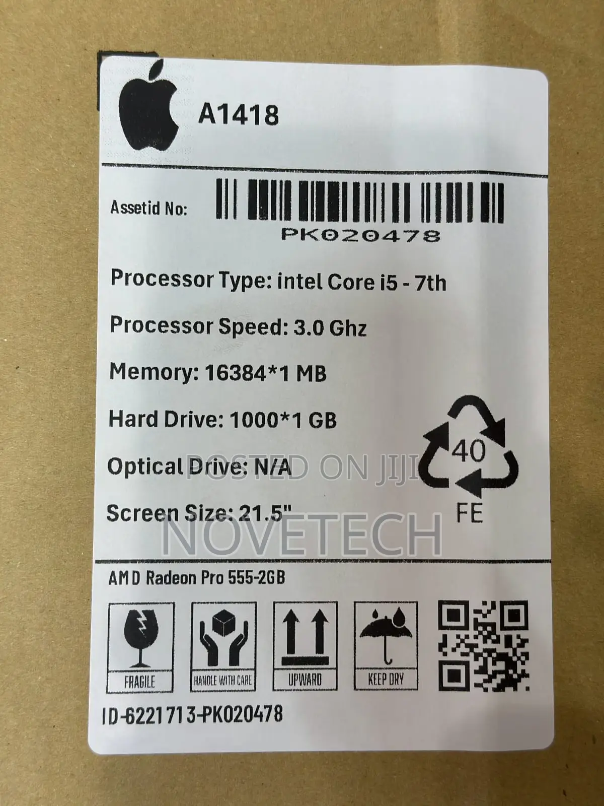 Desktop Computer Apple iMac 16GB Intel Core i5 SSD 1T