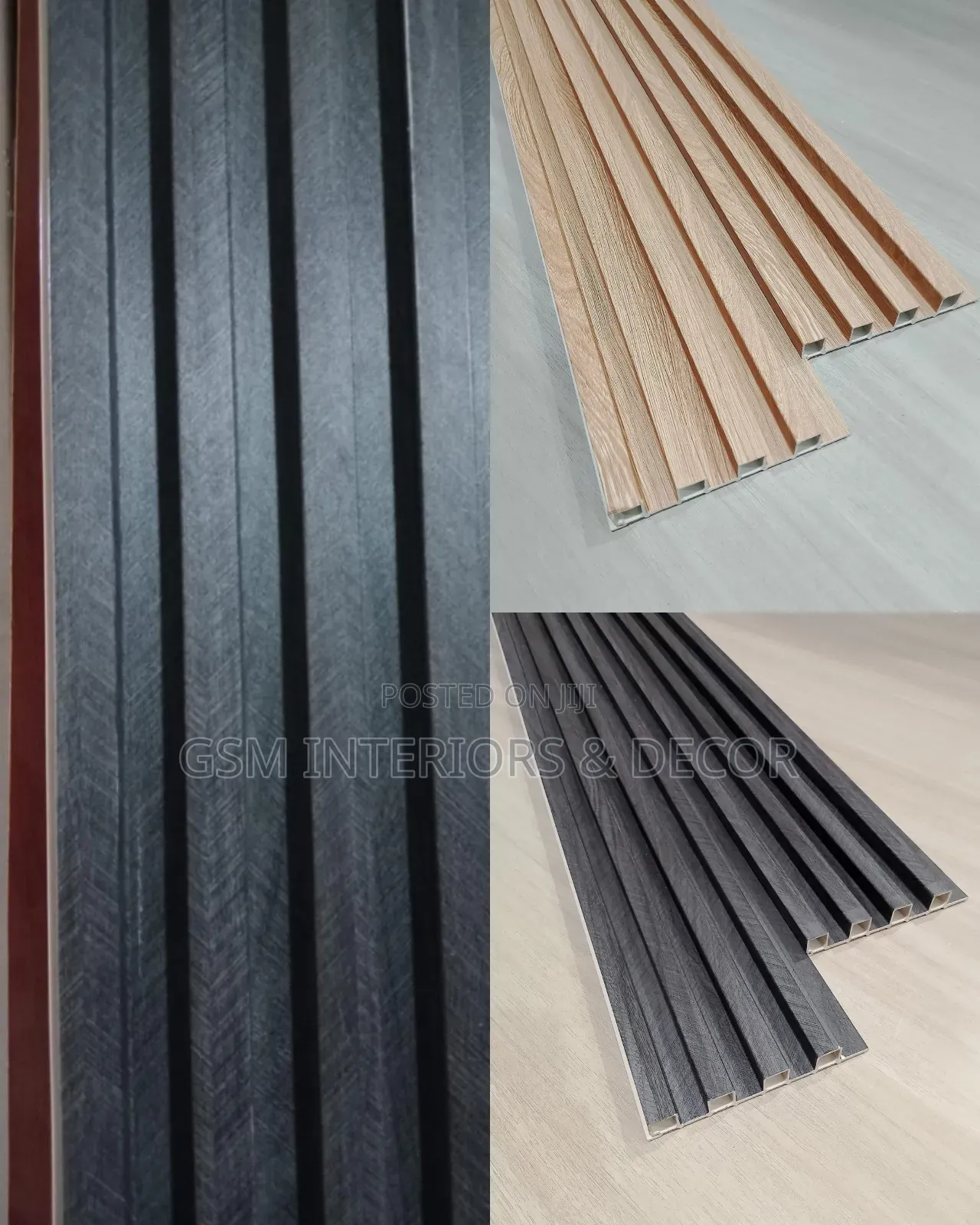 Grey Ad Off White Fluted Wall Panels