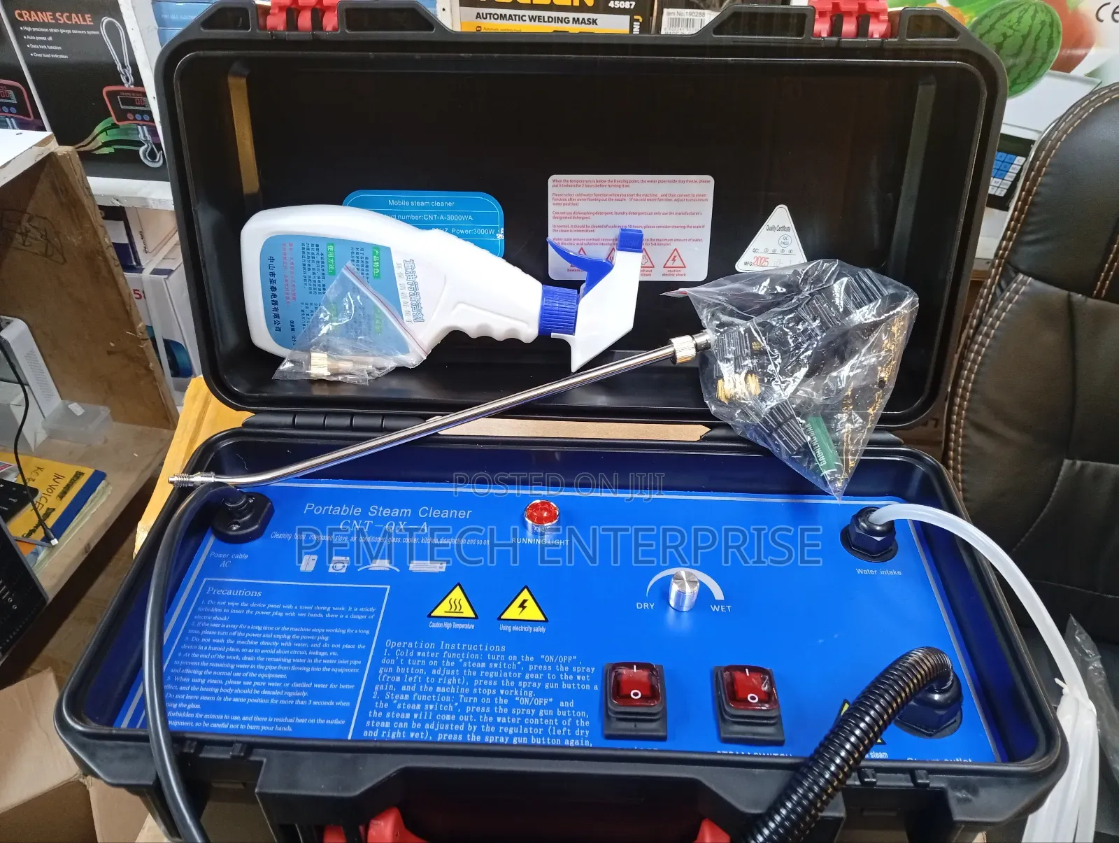 Portable High-Pressure Steam Cleaner, Model CNT-Qx-A.