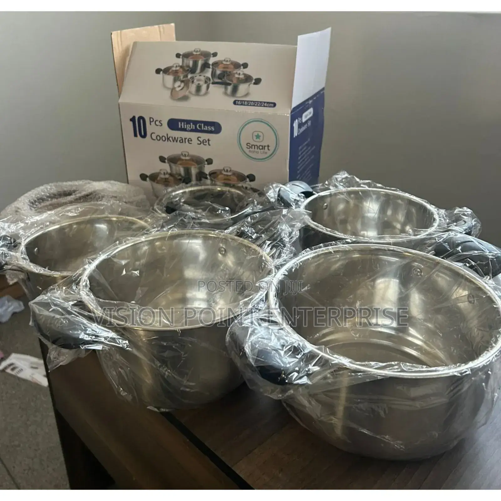 10 Pieces Stainless Steel Sufuria