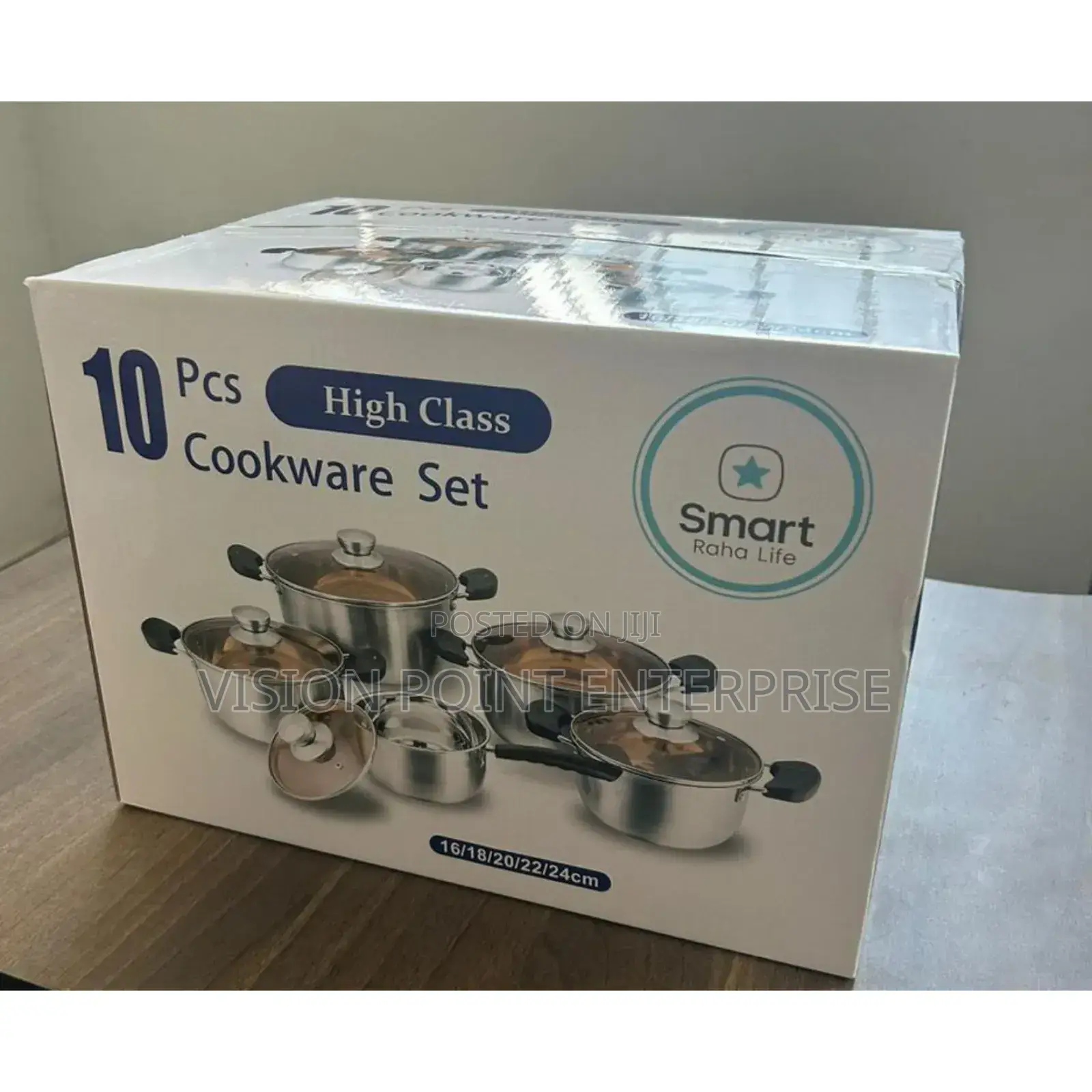 10 Pieces Stainless Steel Sufuria