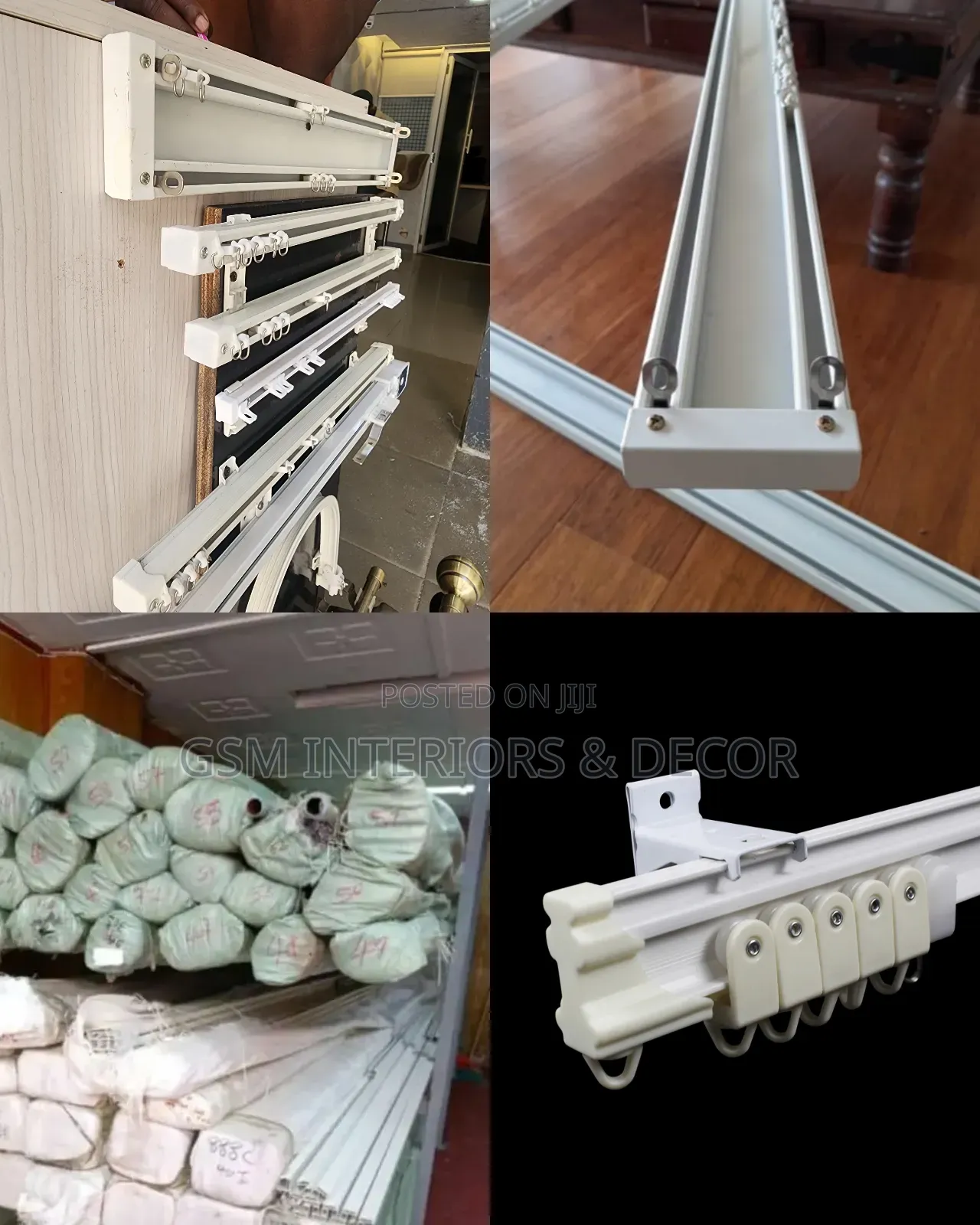Aluminium Curtains Rails Double in Stock