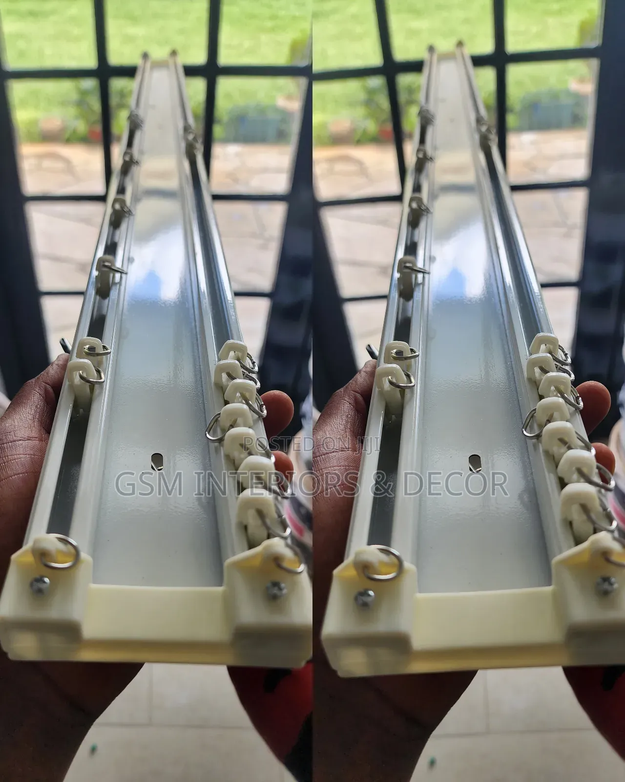 Creamy Aluminium Curtain Rails Curtain and Sheers