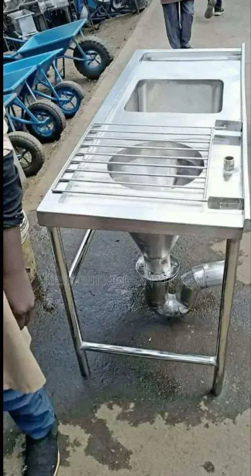 Heavy Gauge Commercial Stainless Steel Sluice Sink