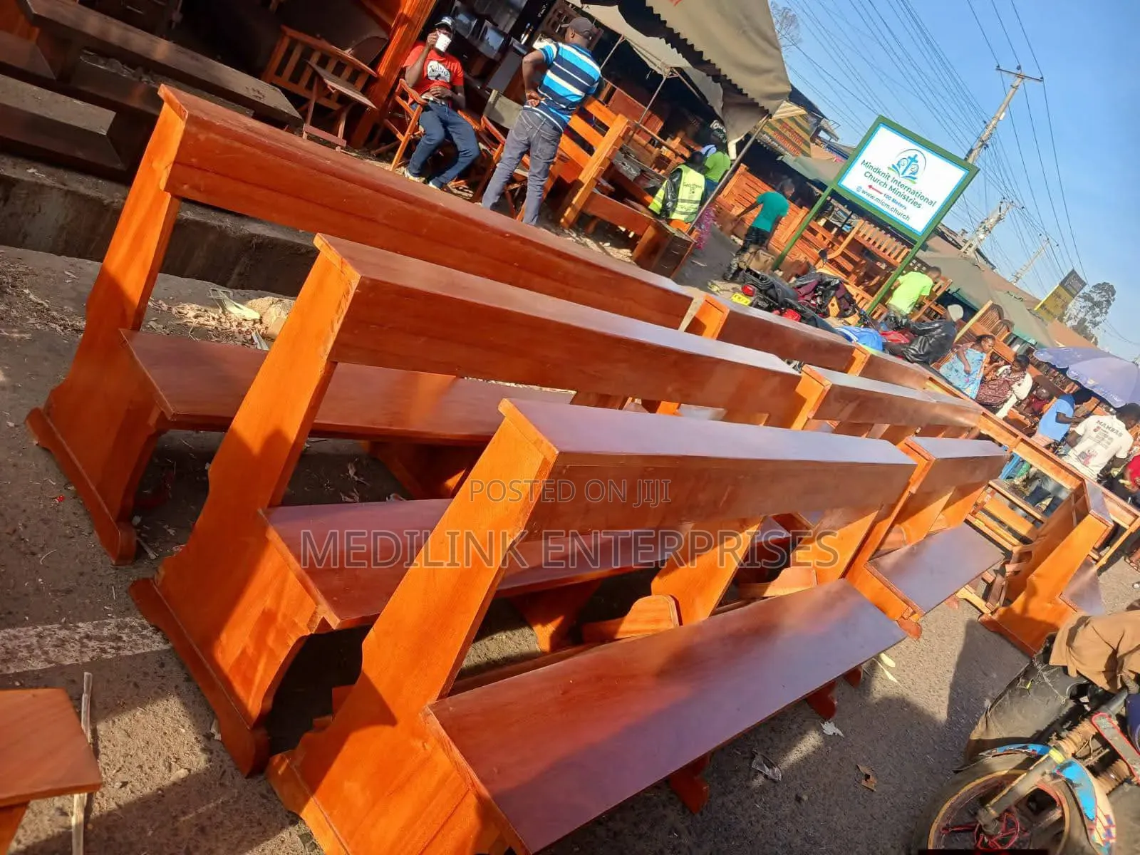 Wooden Catholic Church Benches Customized
