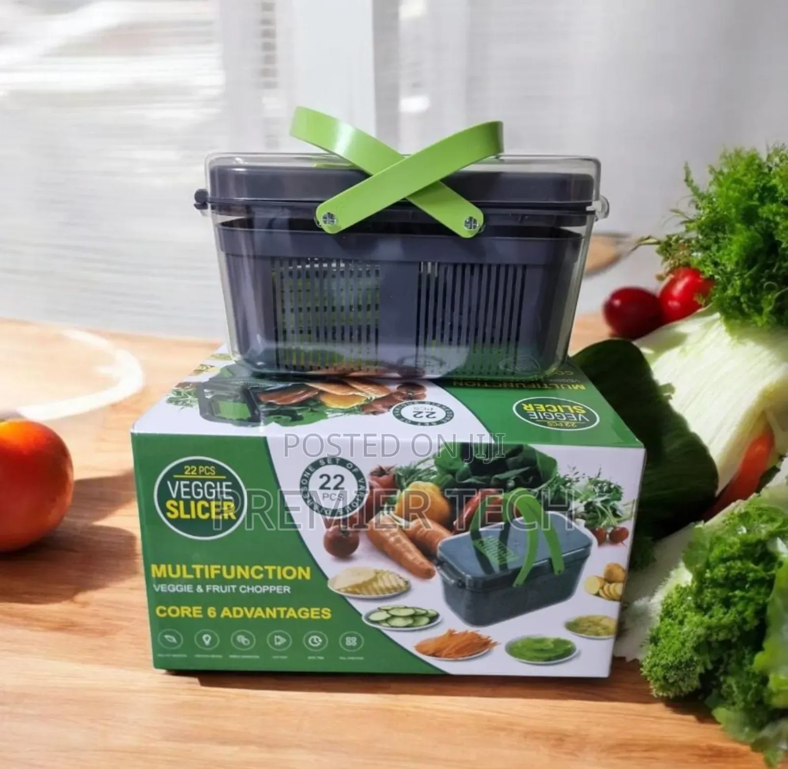 22pc Veggie Cutter Slicer