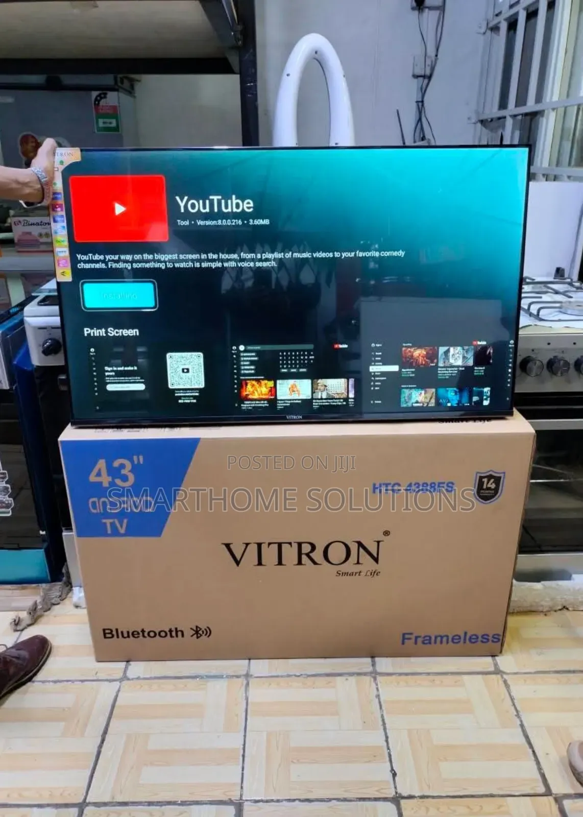 Vitron 43′′ Frameless Smart Android – Bluetooth Enabled
