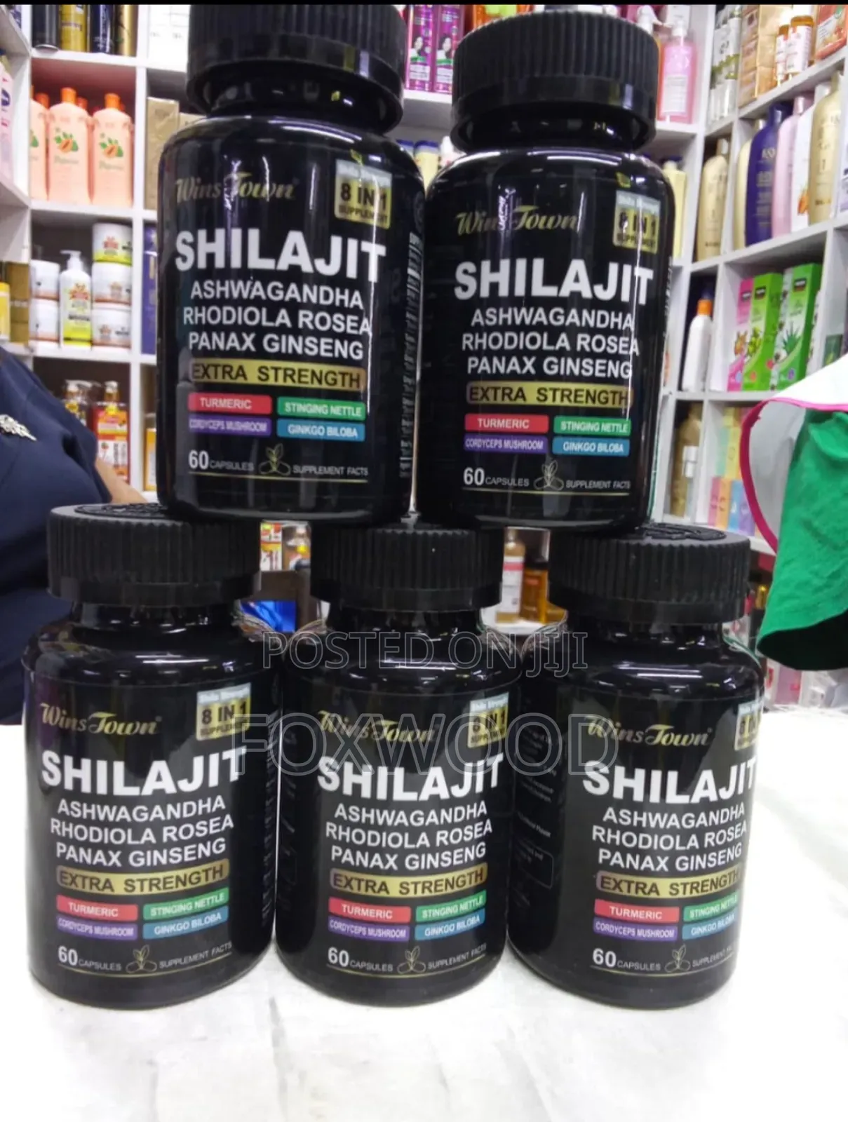 Wins Town Shilajit 8-in-1 Supplement Capsules.