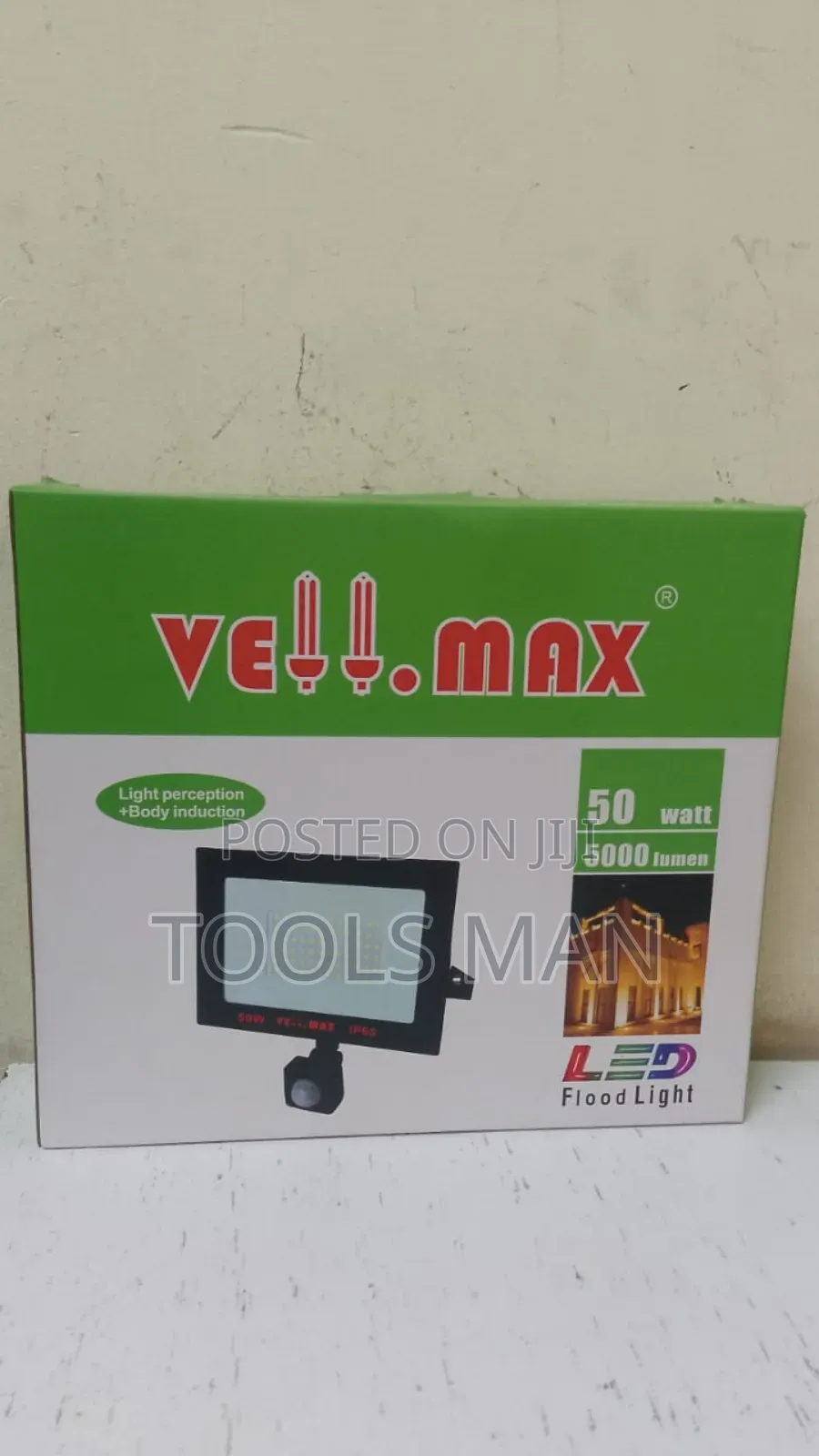 Motion Sensor 50w Vellmax Led Flood Light.