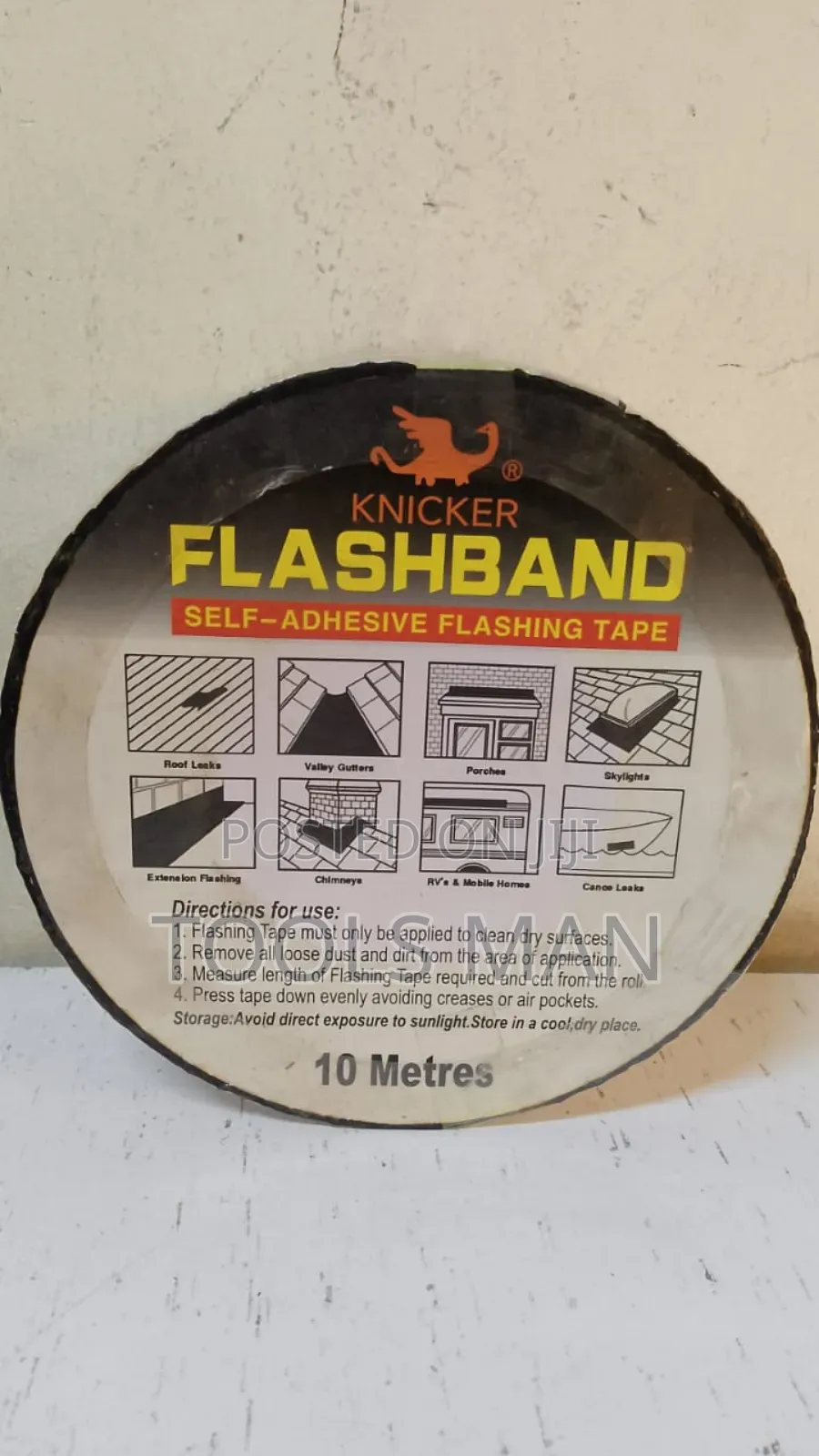 Knicker Flashband Self-Adhesive Flashing Tape 4inch 10meters.