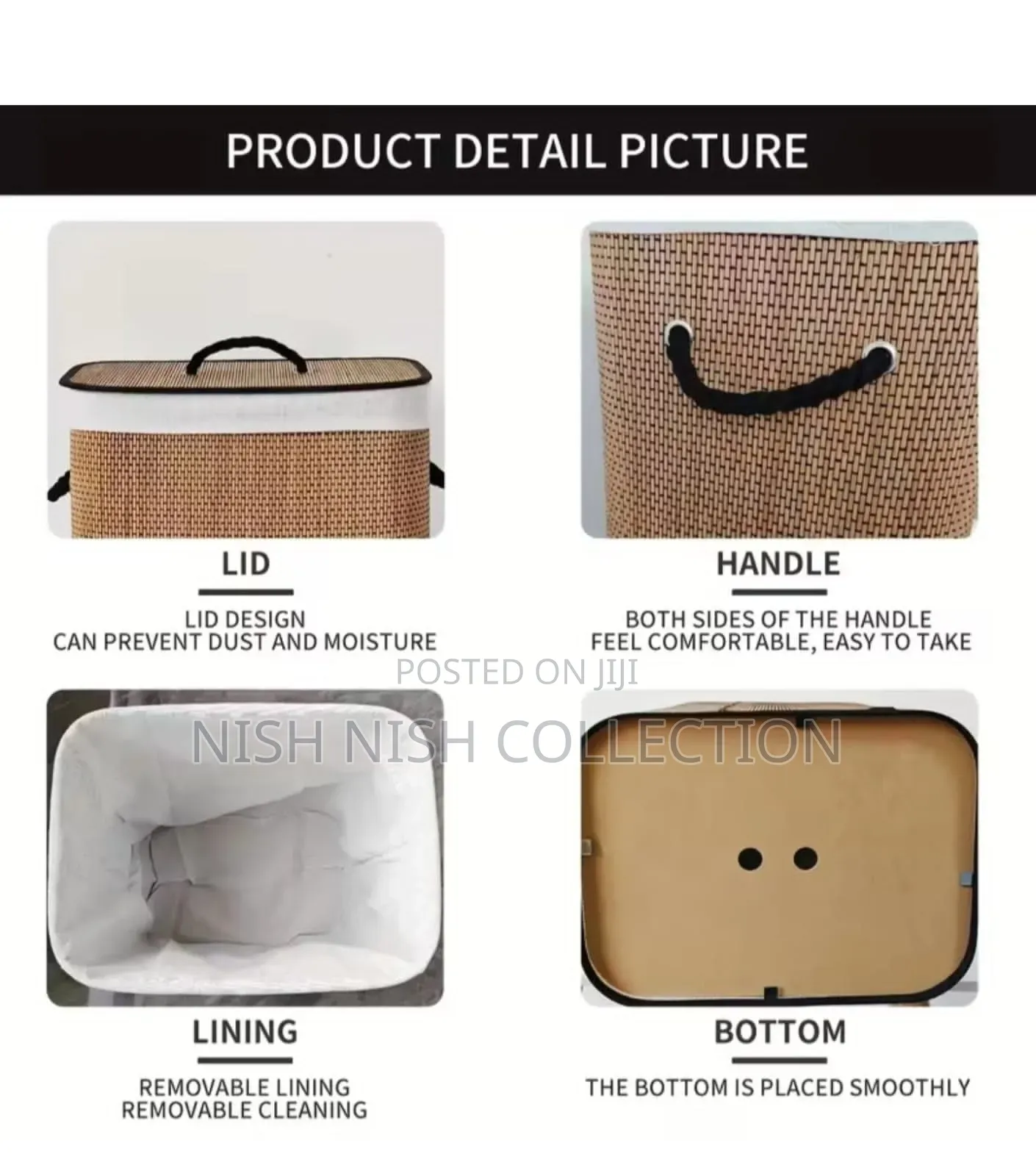 Customised Bamboo Woven Laundry Baskets