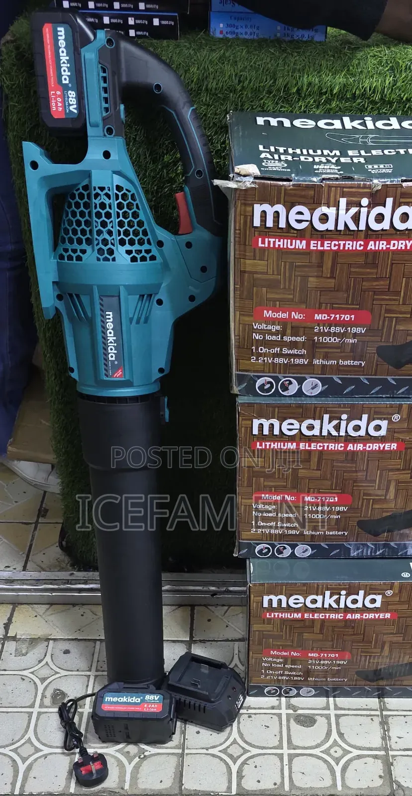 Meakida Cordless Leaf Blower/88v Rechargeable Leaf Blower
