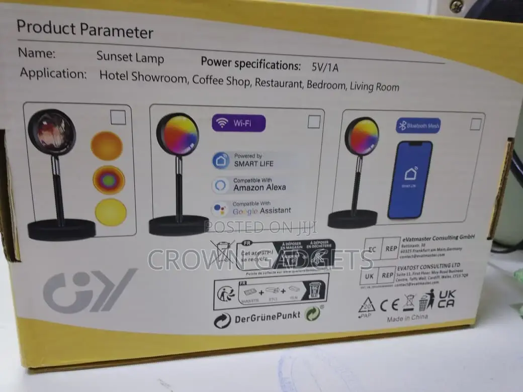 Adjustable Sunset Projection Lamp For Tiktok Streaming