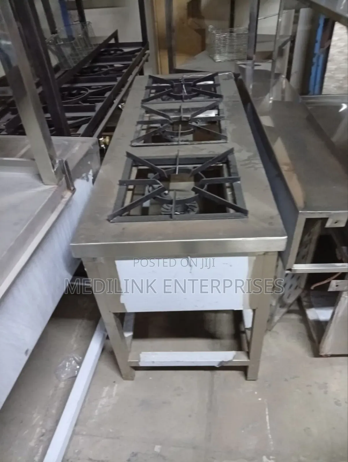 Stainless Steel Commercials Kitchen 3-Burner Cooker