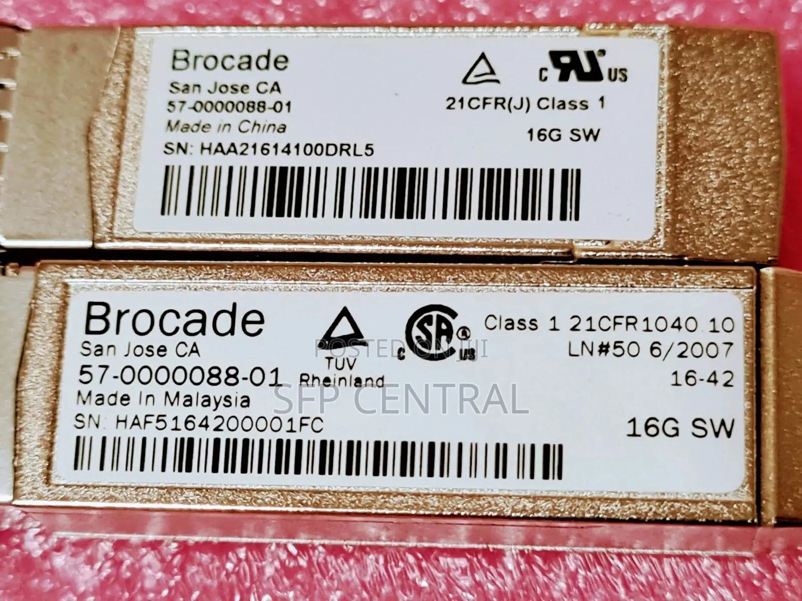 Brocade 16gb Fc Sfp+ Shortwave Transceivers