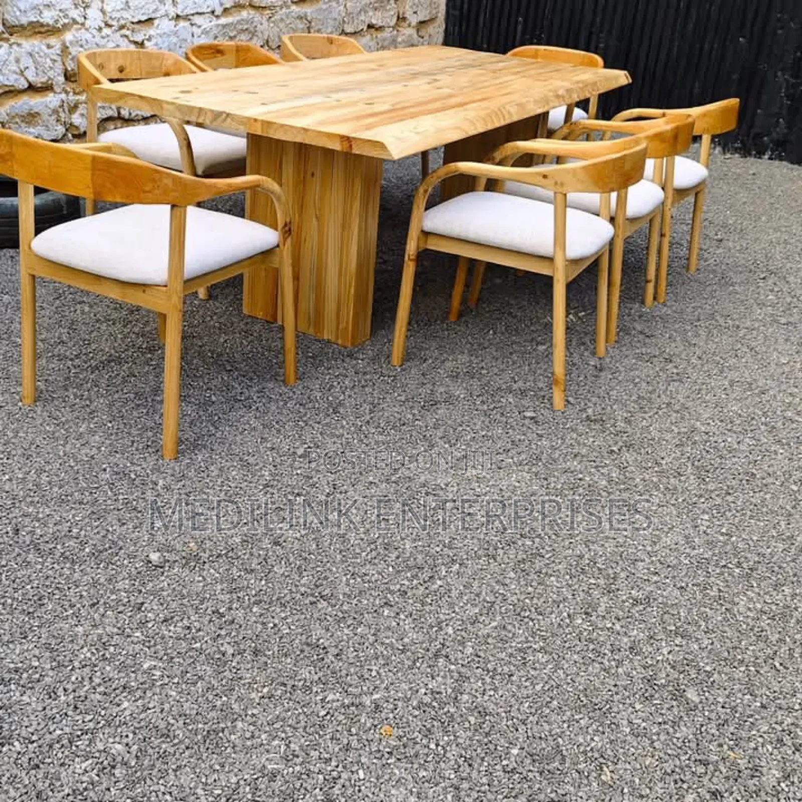 Trunked Stand 6-Seater Mango Dinning Table Set