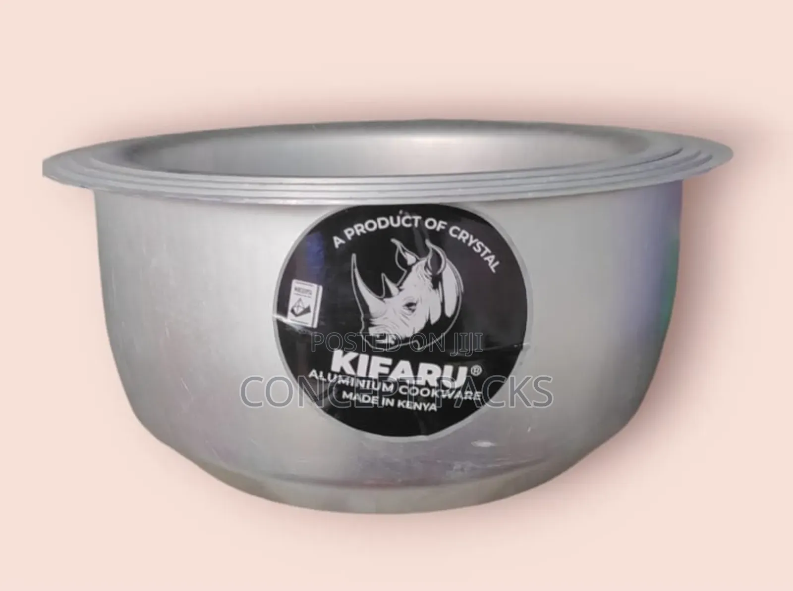 4pc Set Kifaru Black Aluminium Sufuria