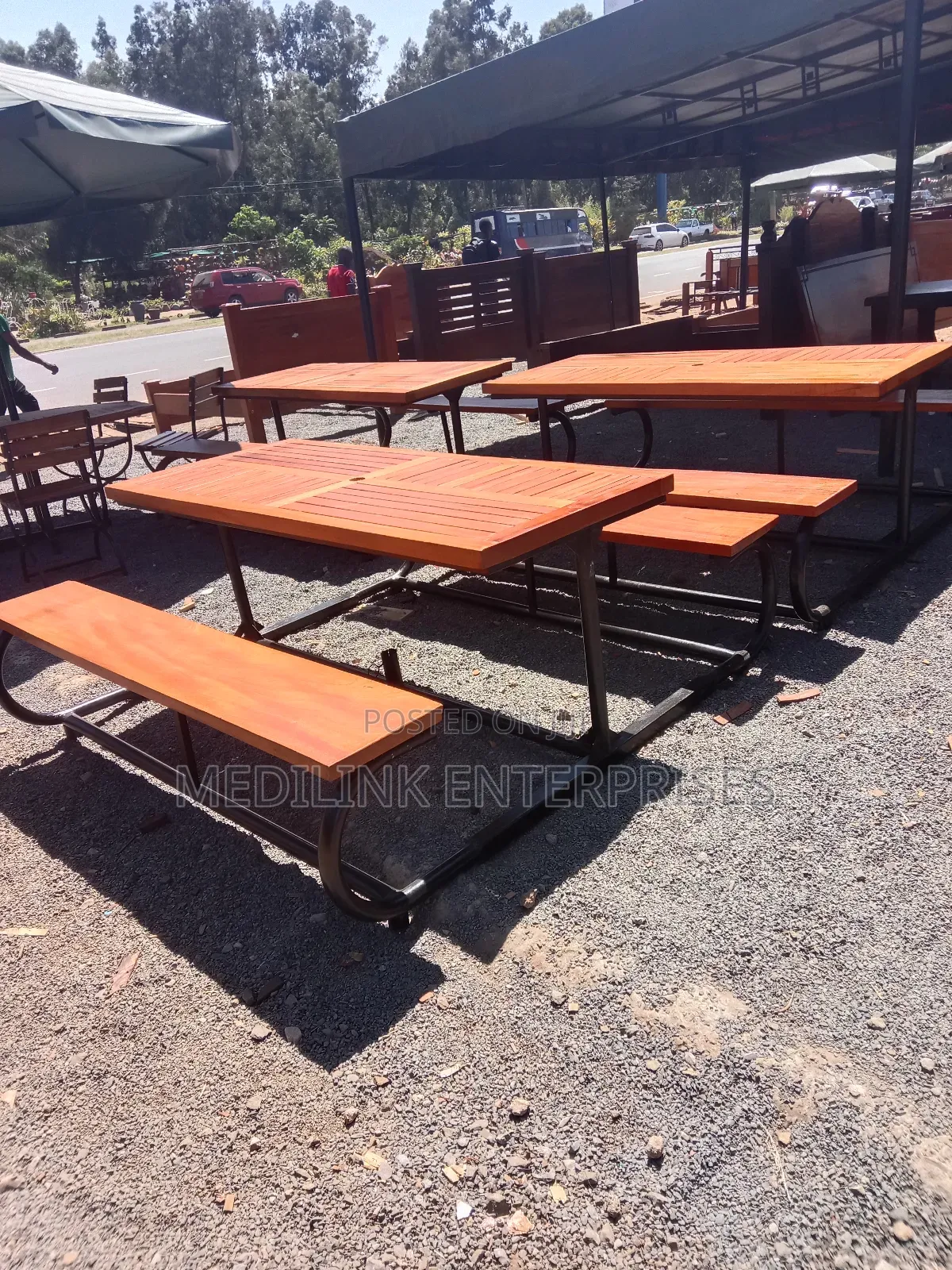 Wooden Metallic 6ft Garden Outdoor Benches
