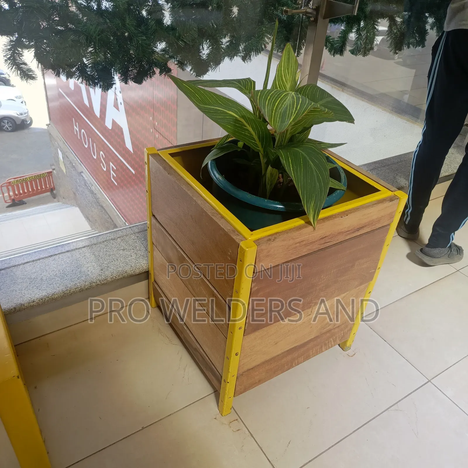 Modern Wood Steel Planters | Stylish Durable