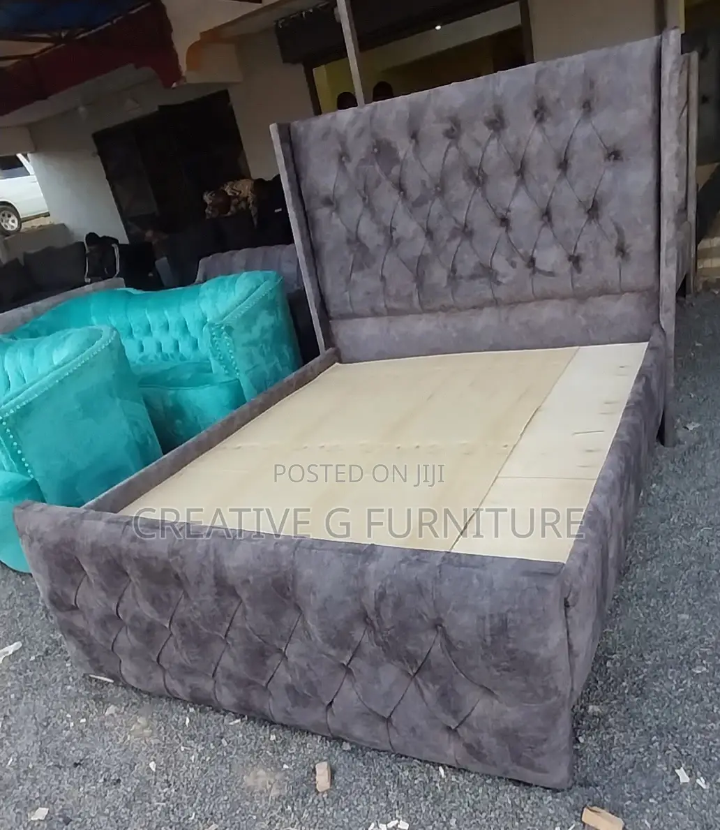 Soft Fabric Queen Bed
