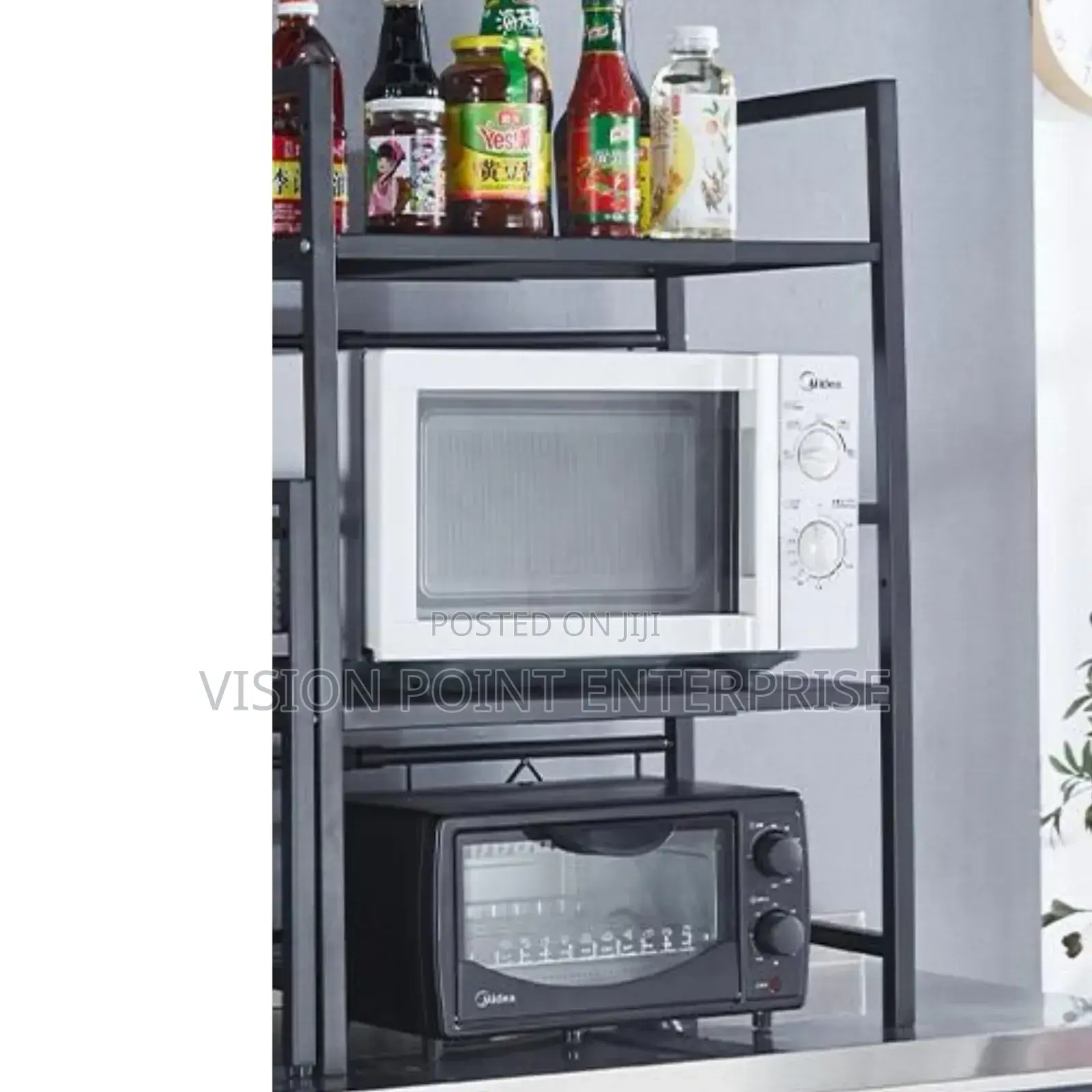 2 Layer Metallic Microwave Stand