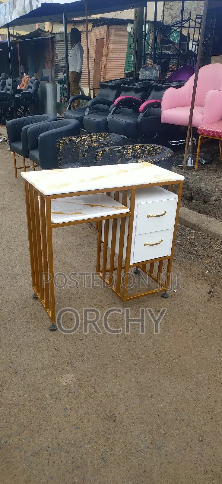 Double Drawer Manicure Table